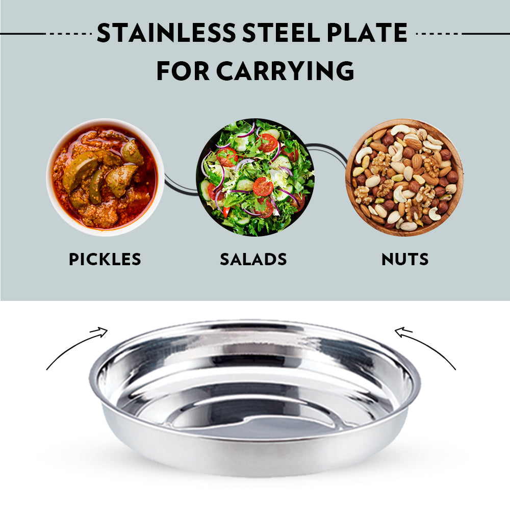 BOROSIL STAINLESS STEEL INSULATED LUNCH BOX SET OF 4