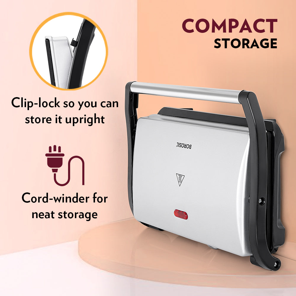 BOROSIL SANDWICH MAKER 700 WATT