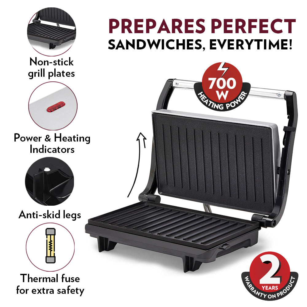 BOROSIL SANDWICH MAKER 700 WATT