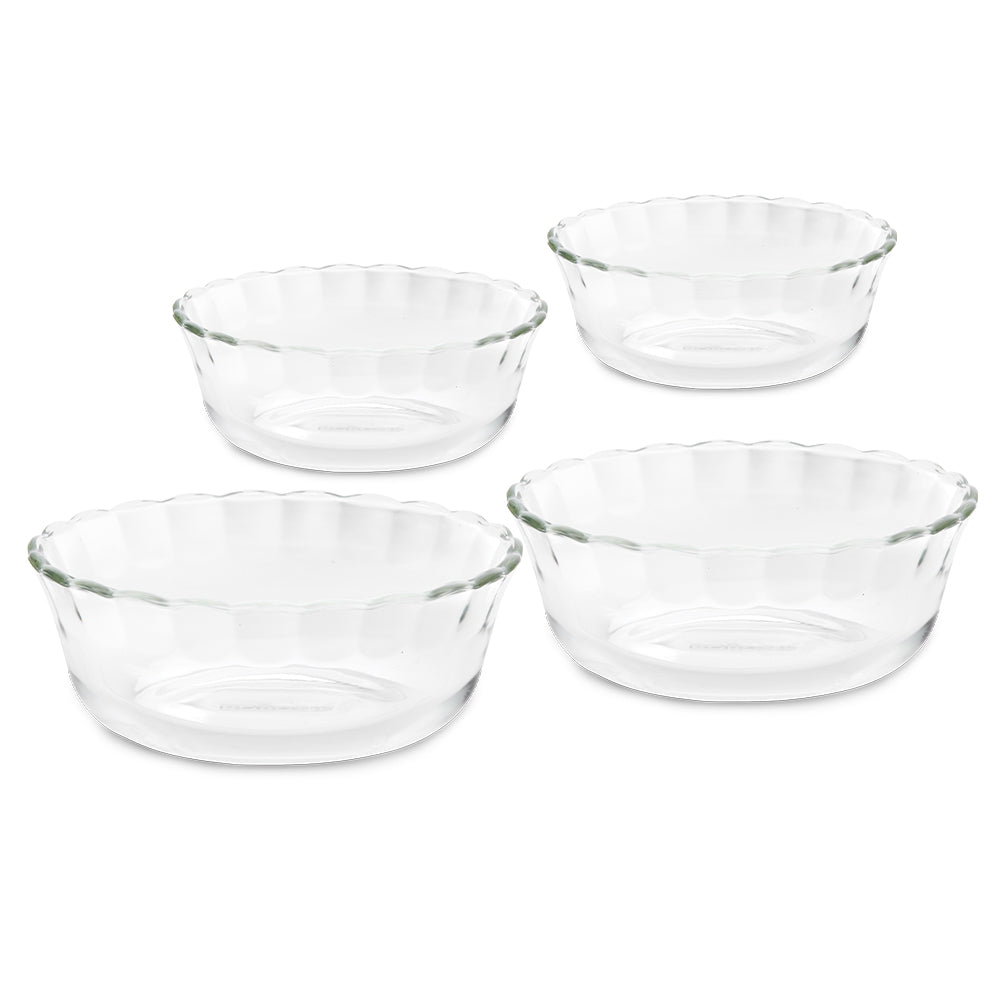 Borosil Set of 4 Microwavable Designer Bowl