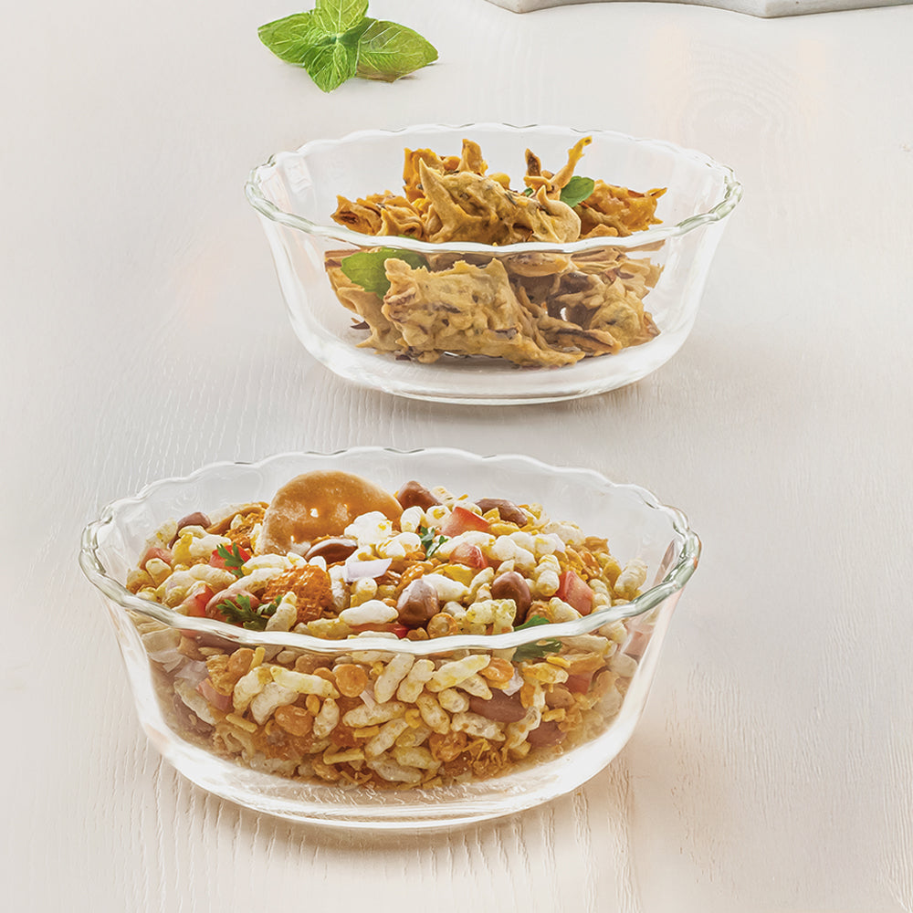 Borosil Set of 4 Microwavable Designer Bowl
