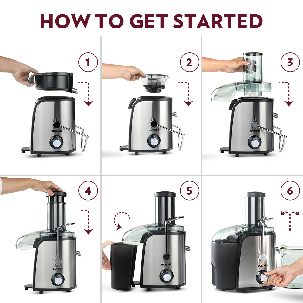 BOROSIL PRIMUS 800W SS JUICER