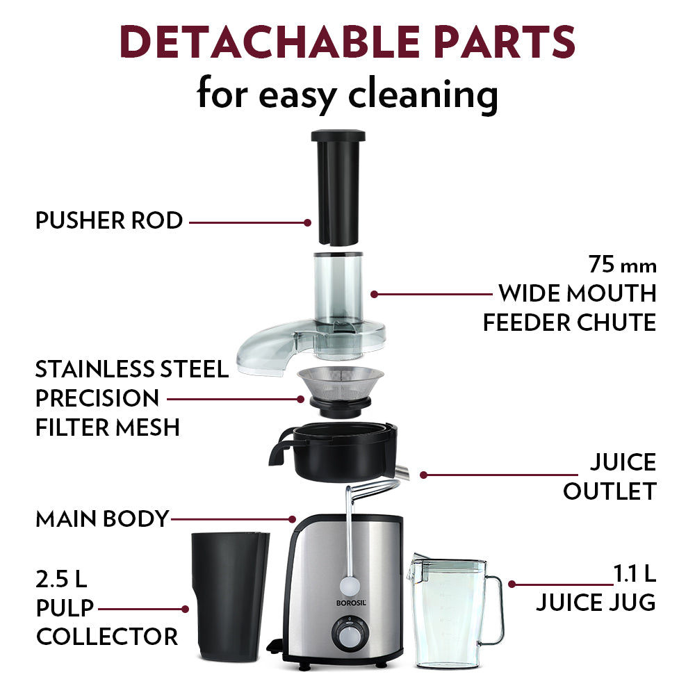 BOROSIL PRIMUS 800W SS JUICER