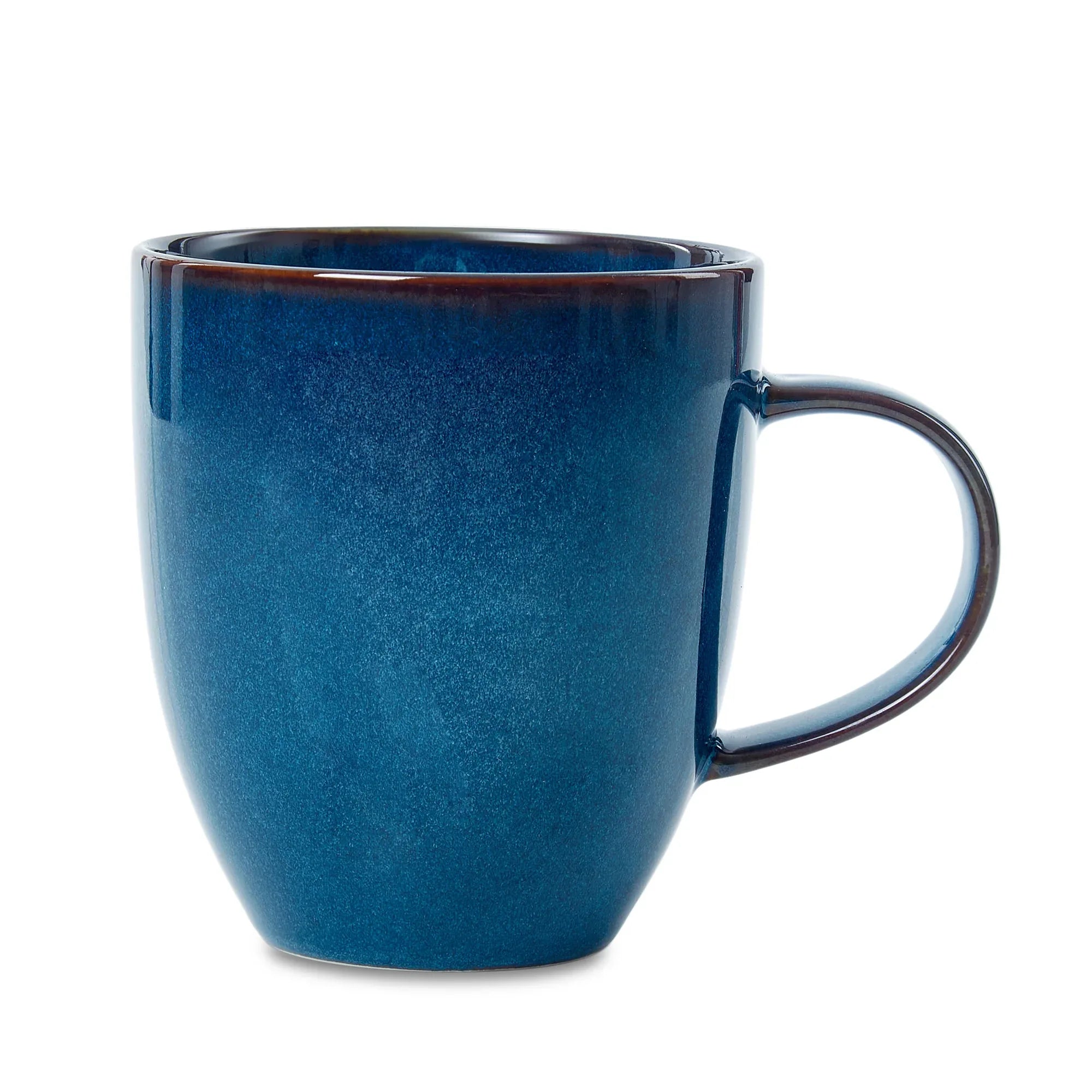 Hygge Studio Pottery Stoneware Coffee Mug Set of 4 in Navy Blue Colour by Living Essence - HomeTown