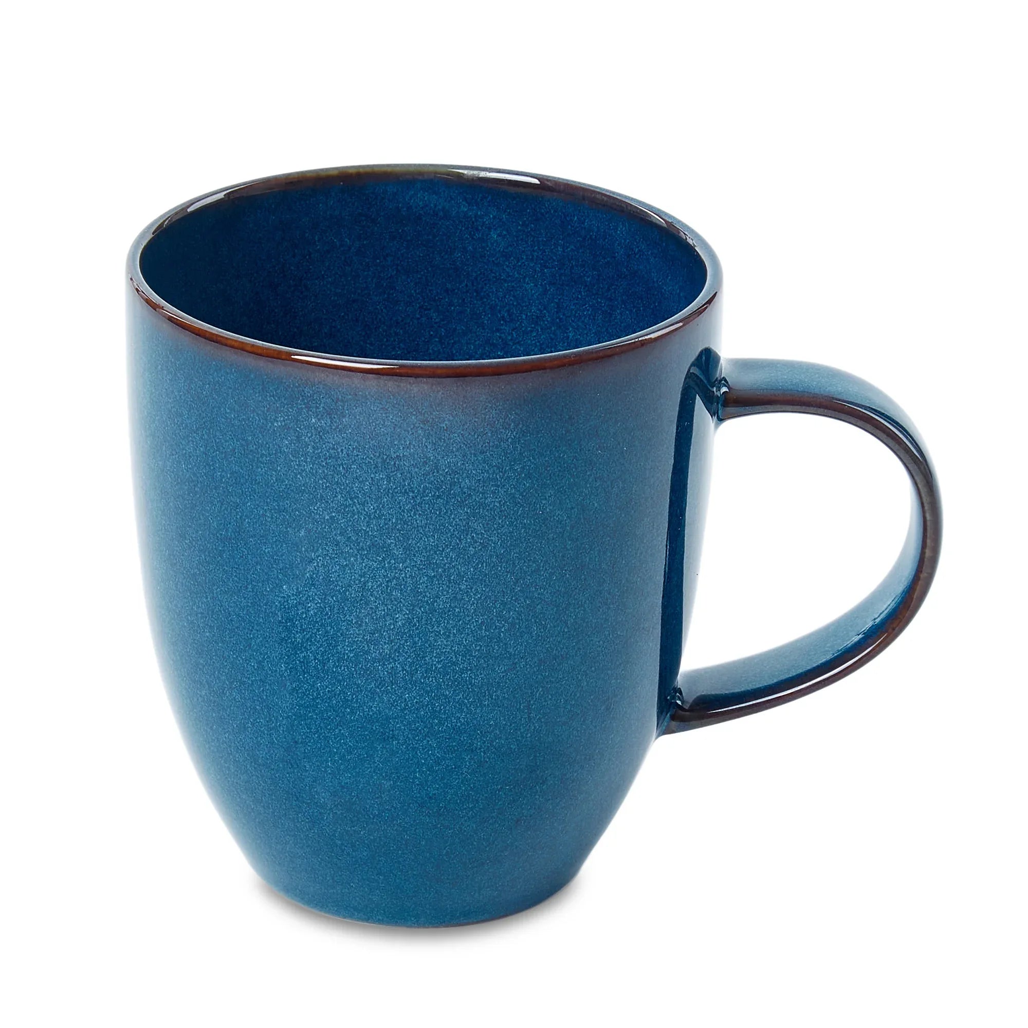 Hygge Studio Pottery Stoneware Coffee Mug Set of 4 in Navy Blue Colour by Living Essence - HomeTown