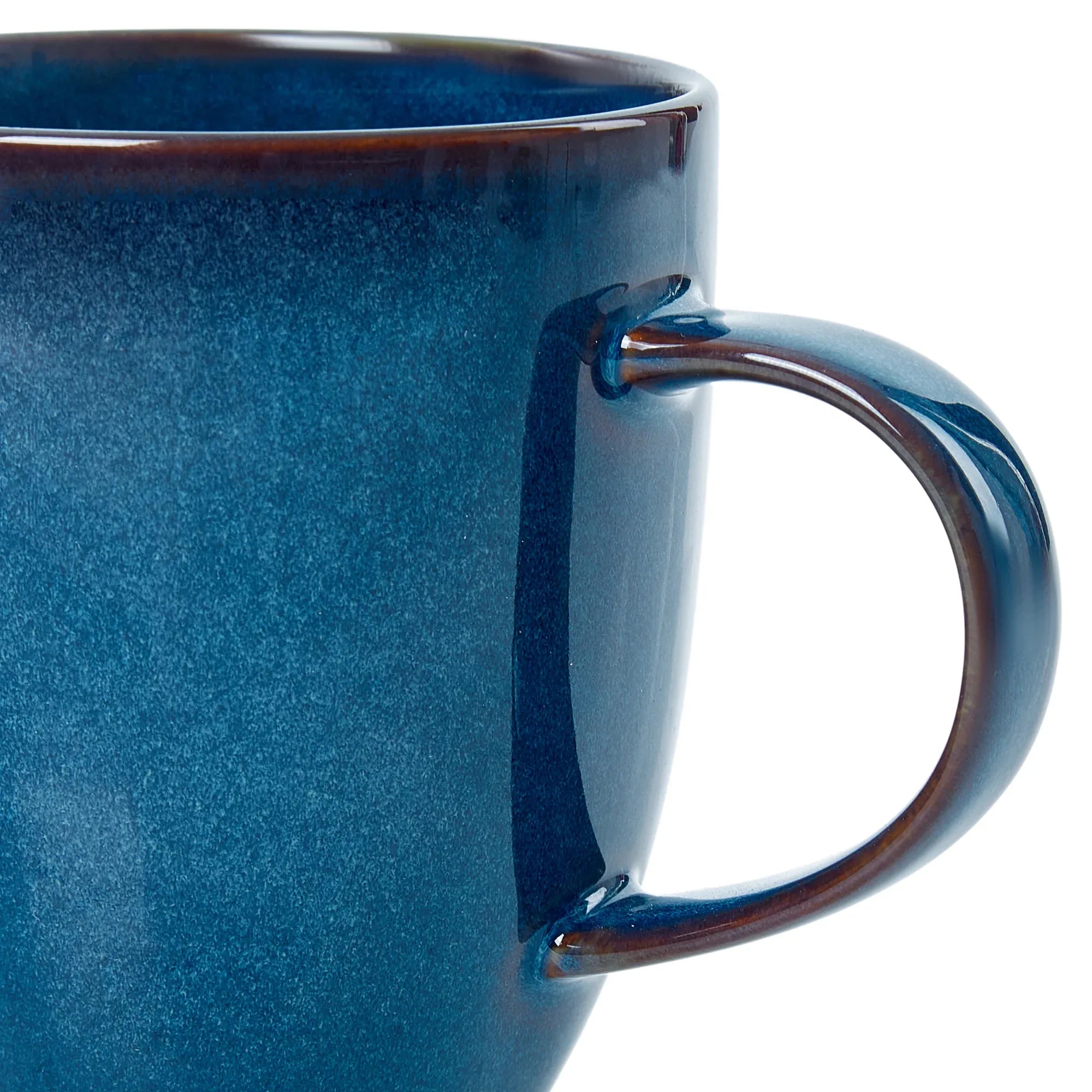 Hygge Studio Pottery Stoneware Coffee Mug Set of 4 in Navy Blue Colour by Living Essence - HomeTown