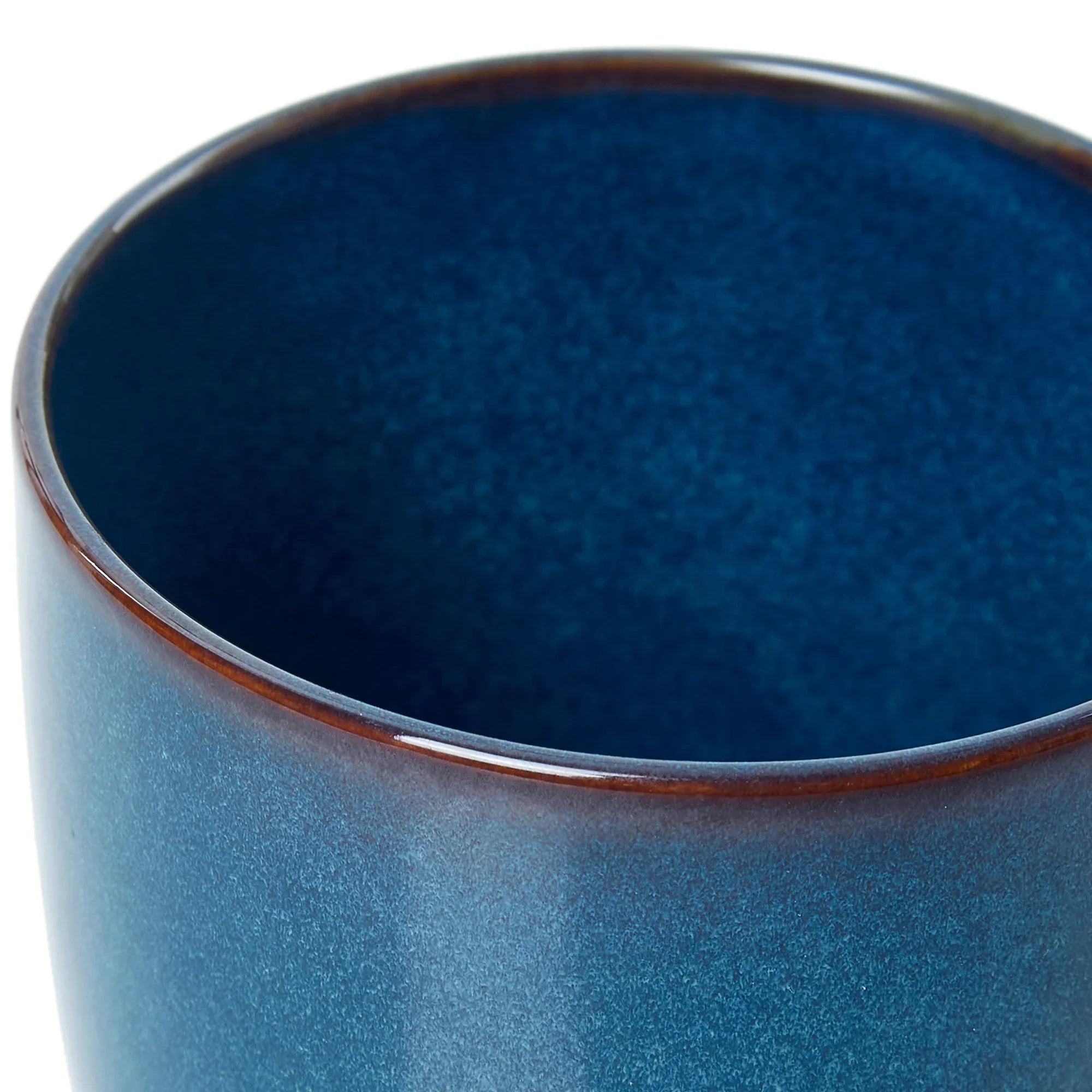 Hygge Studio Pottery Stoneware Coffee Mug Set of 4 in Navy Blue Colour by Living Essence - HomeTown