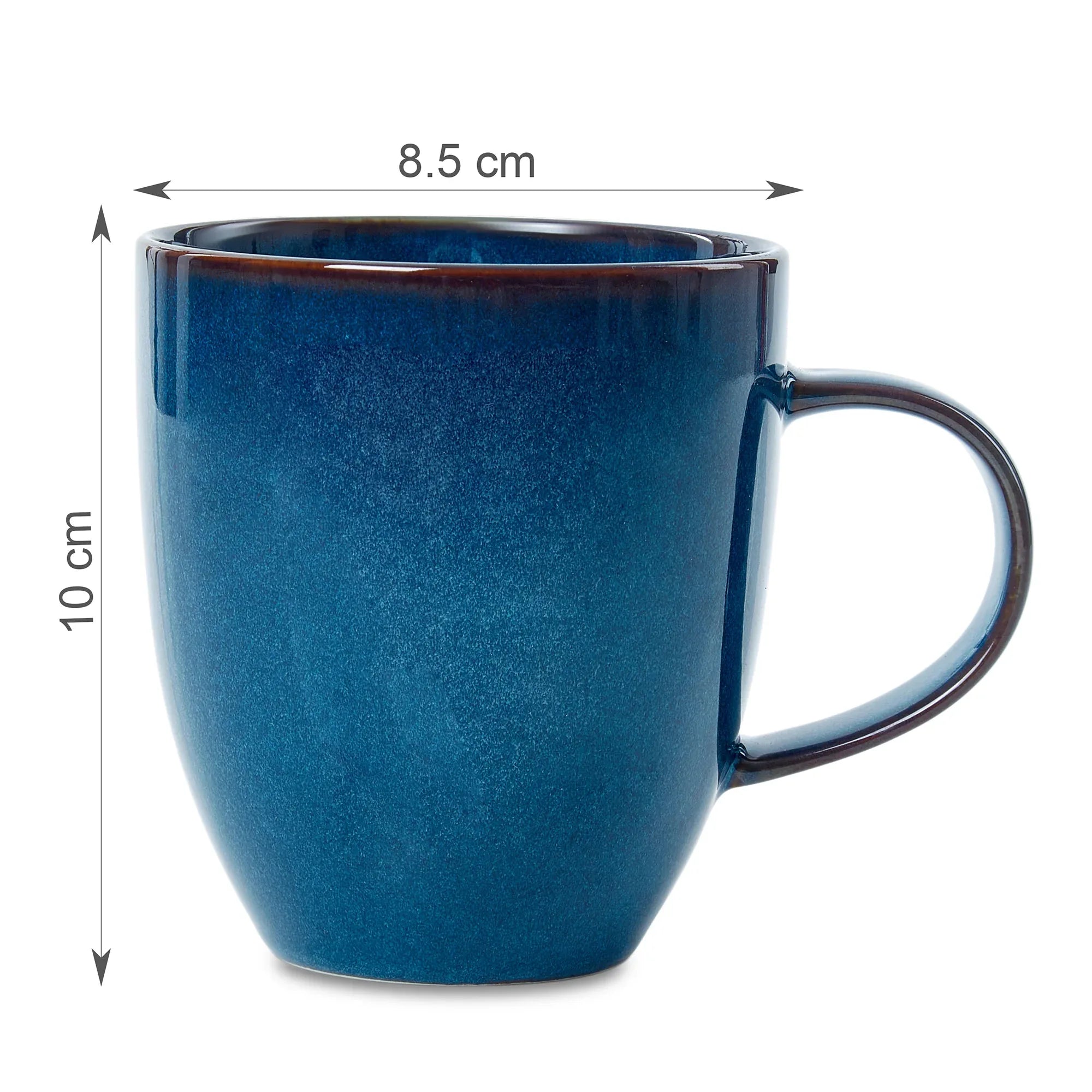 Hygge Studio Pottery Stoneware Coffee Mug Set of 4 in Navy Blue Colour by Living Essence - HomeTown