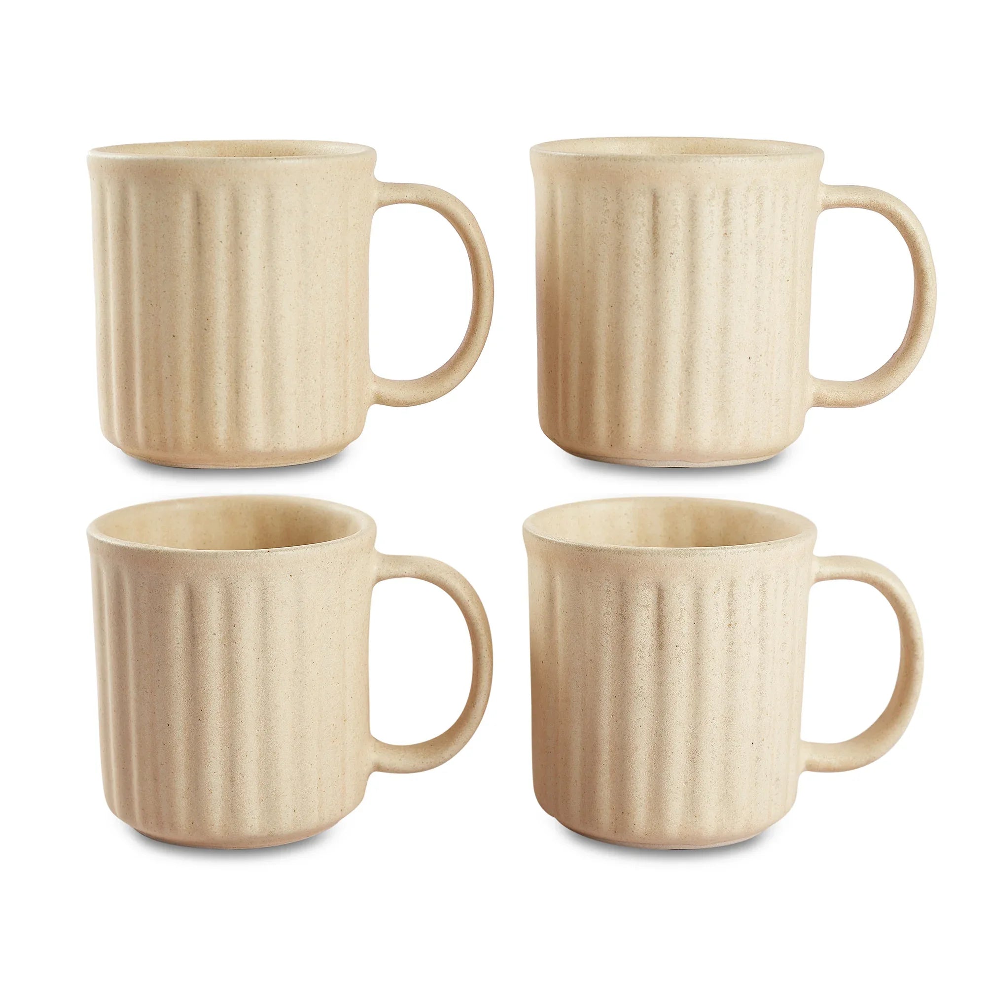 Living Essence WabiSabi Mustard Mug Set of 4Pcs - HomeTown