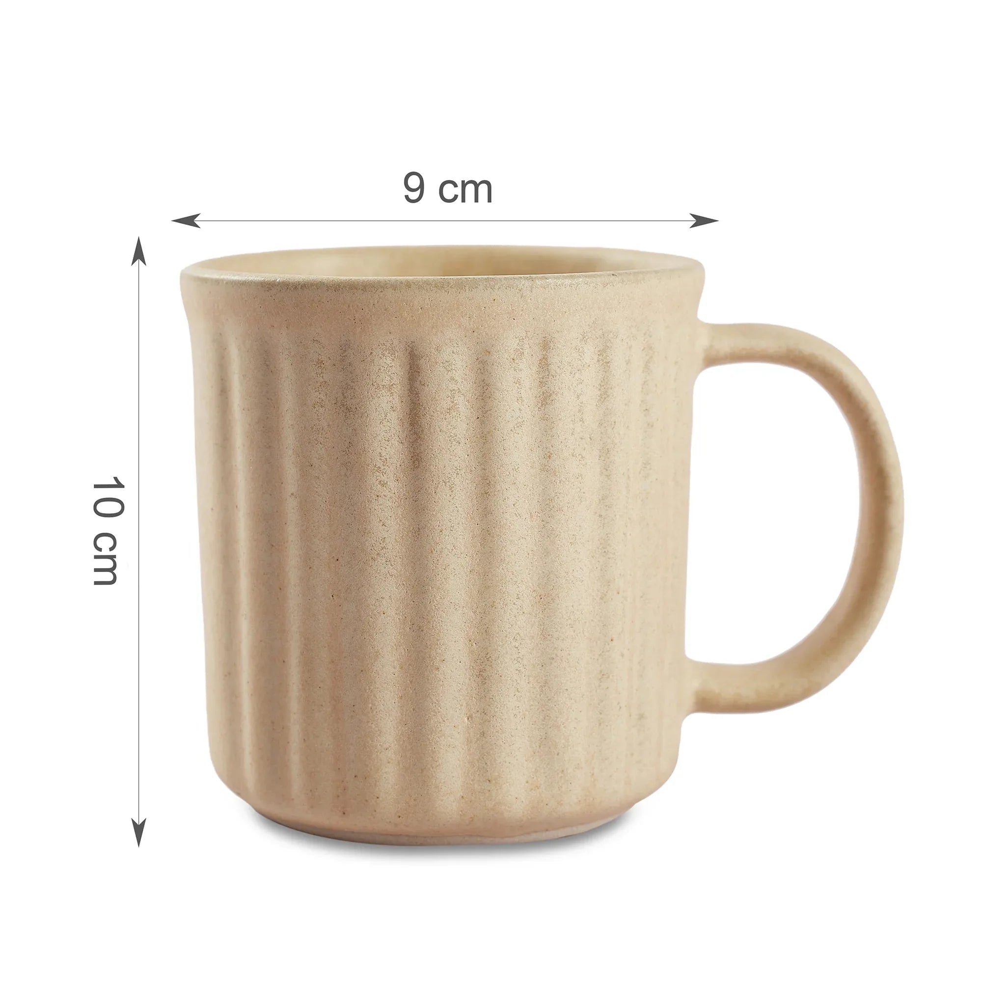 Living Essence WabiSabi Mustard Mug Set of 4Pcs - HomeTown
