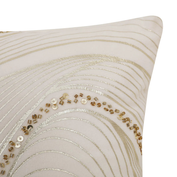 Swarna Cushion Cover White, 30x30cm dimensions