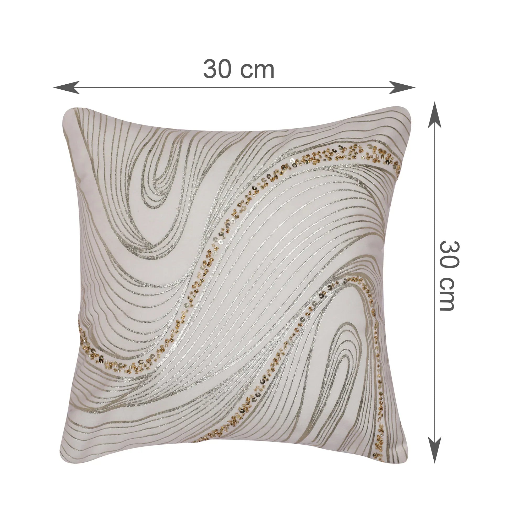 Swarna Cushion Cover White, 30x30cm - HomeTown