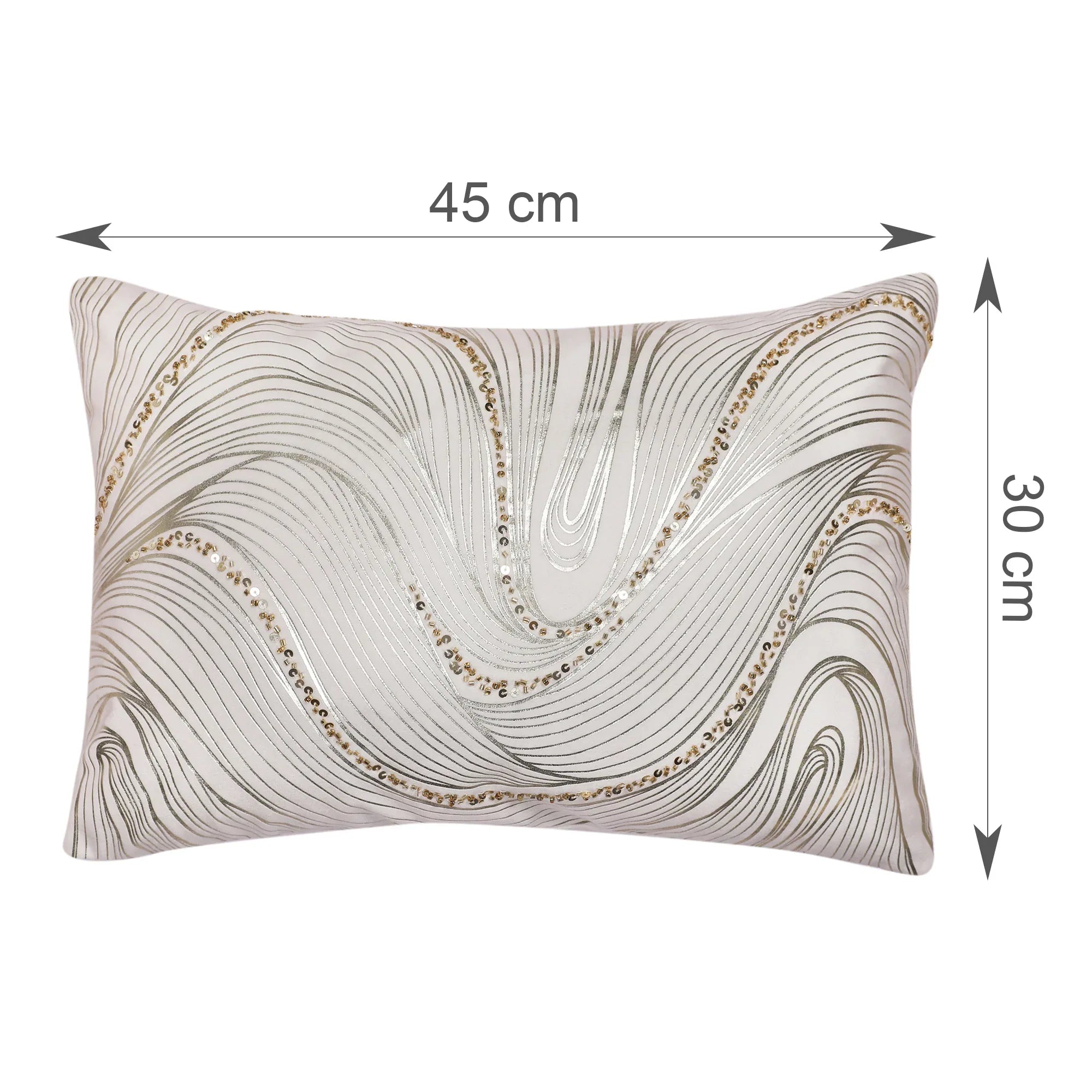 Swarna Cushion Cover White, 30x50cm - HomeTown