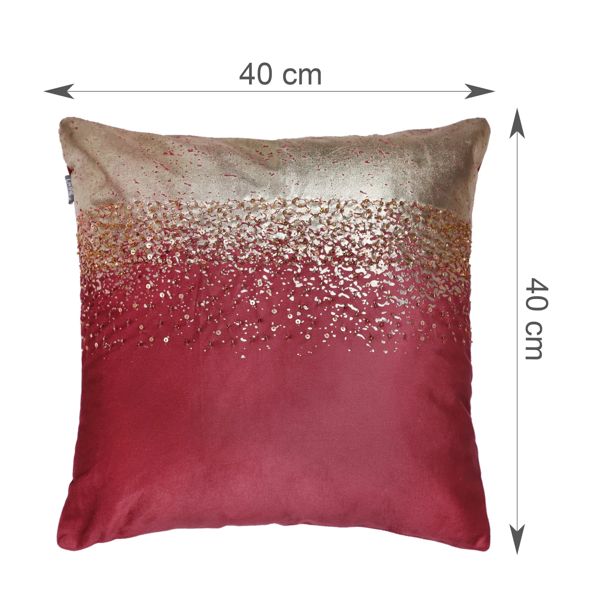 Swarna Cushion Cover Deco Rose, 40x40cm - HomeTown