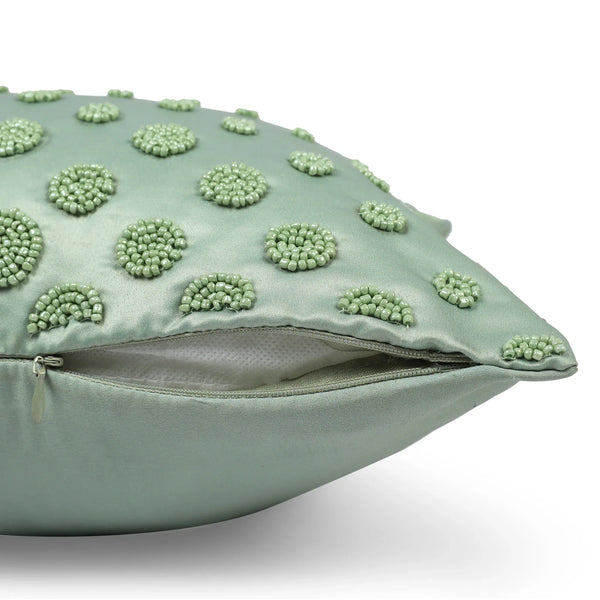 Swarna Cushion Cover Sage, 40x40cm dimensions
