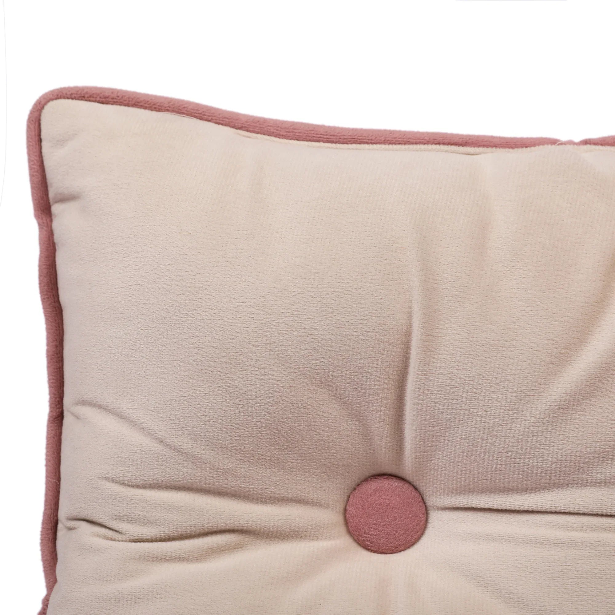 Velvet Solid Dori Filled Cushion Beige, 30X45cm - HomeTown