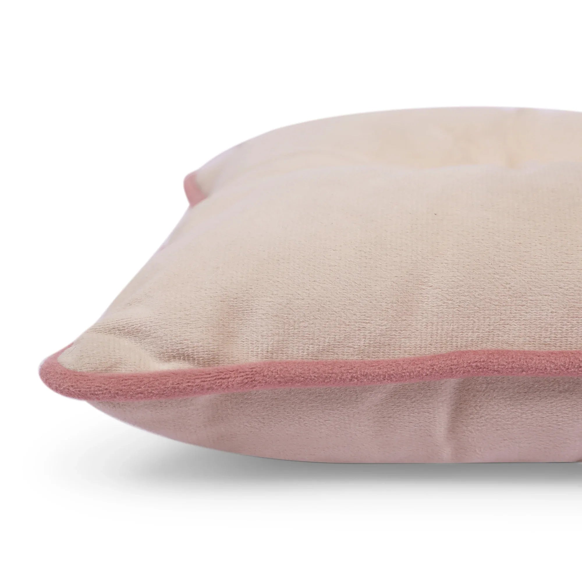 Velvet Solid Dori Filled Cushion Beige, 30X45cm - HomeTown