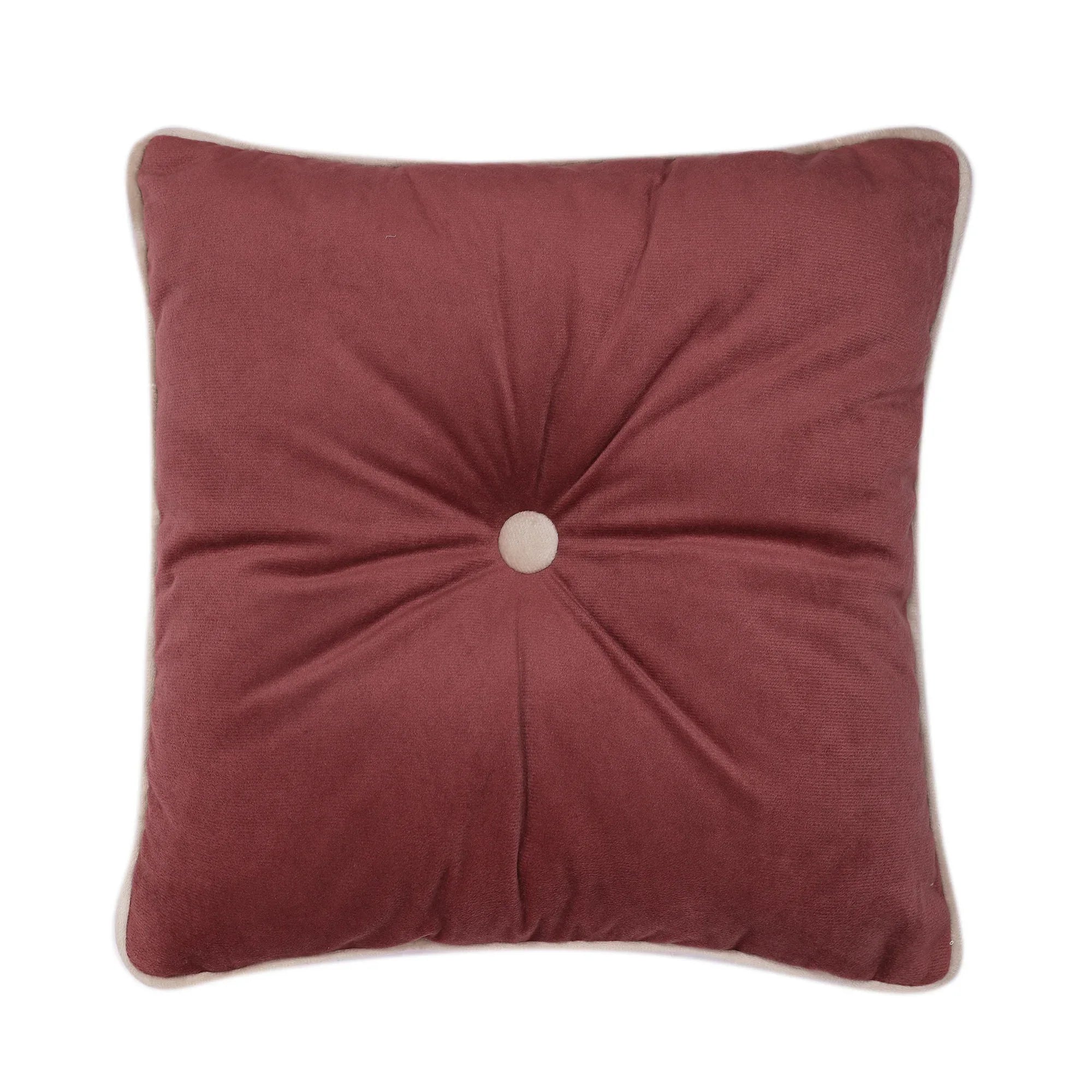 Velvet Solid Dori Filled Cushion Rose, 40X40cm - HomeTown