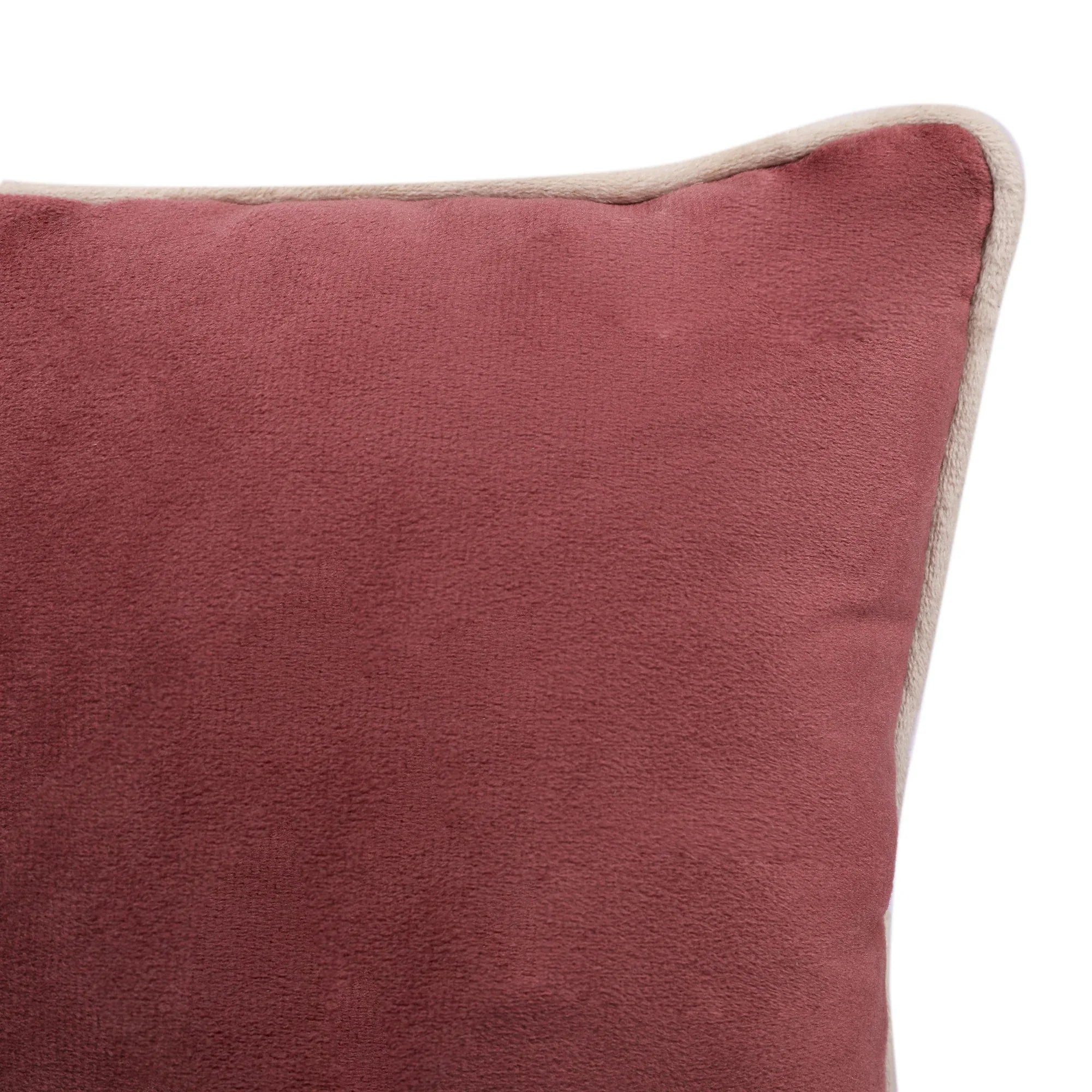 Velvet Solid Dori Filled Cushion Rose, 40X40cm - HomeTown