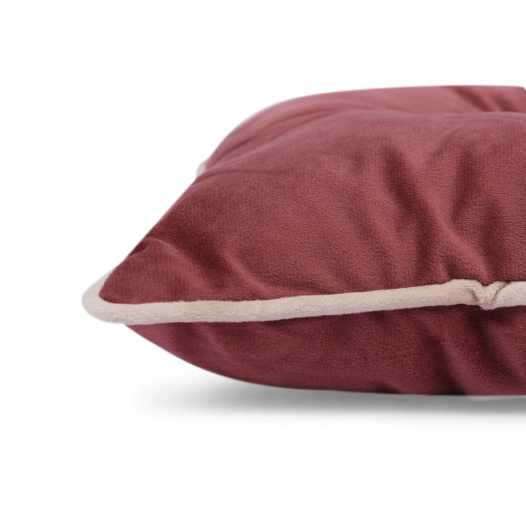 Velvet Solid Dori Filled Cushion Rose, 40X40cm - HomeTown