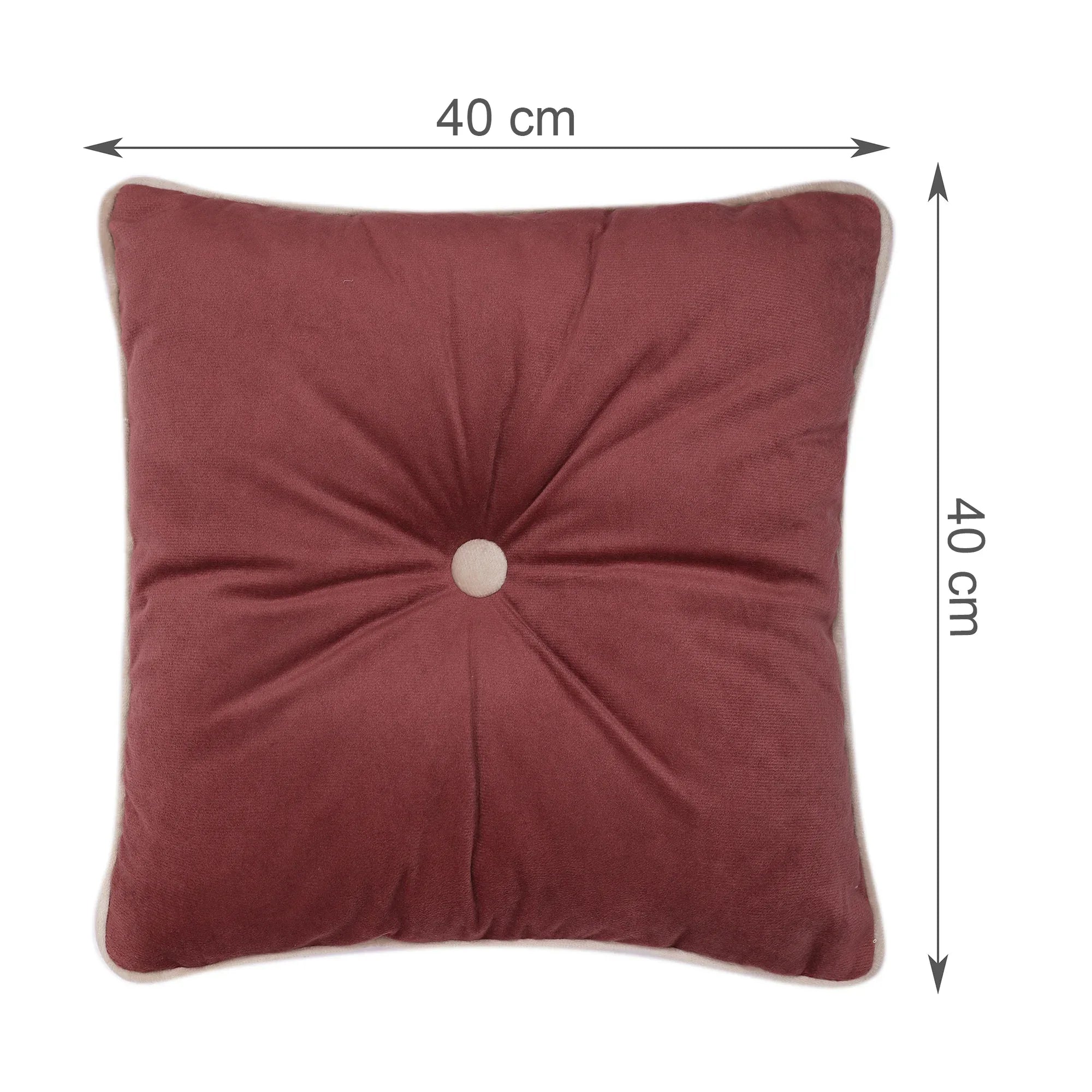 Velvet Solid Dori Filled Cushion Rose, 40X40cm - HomeTown