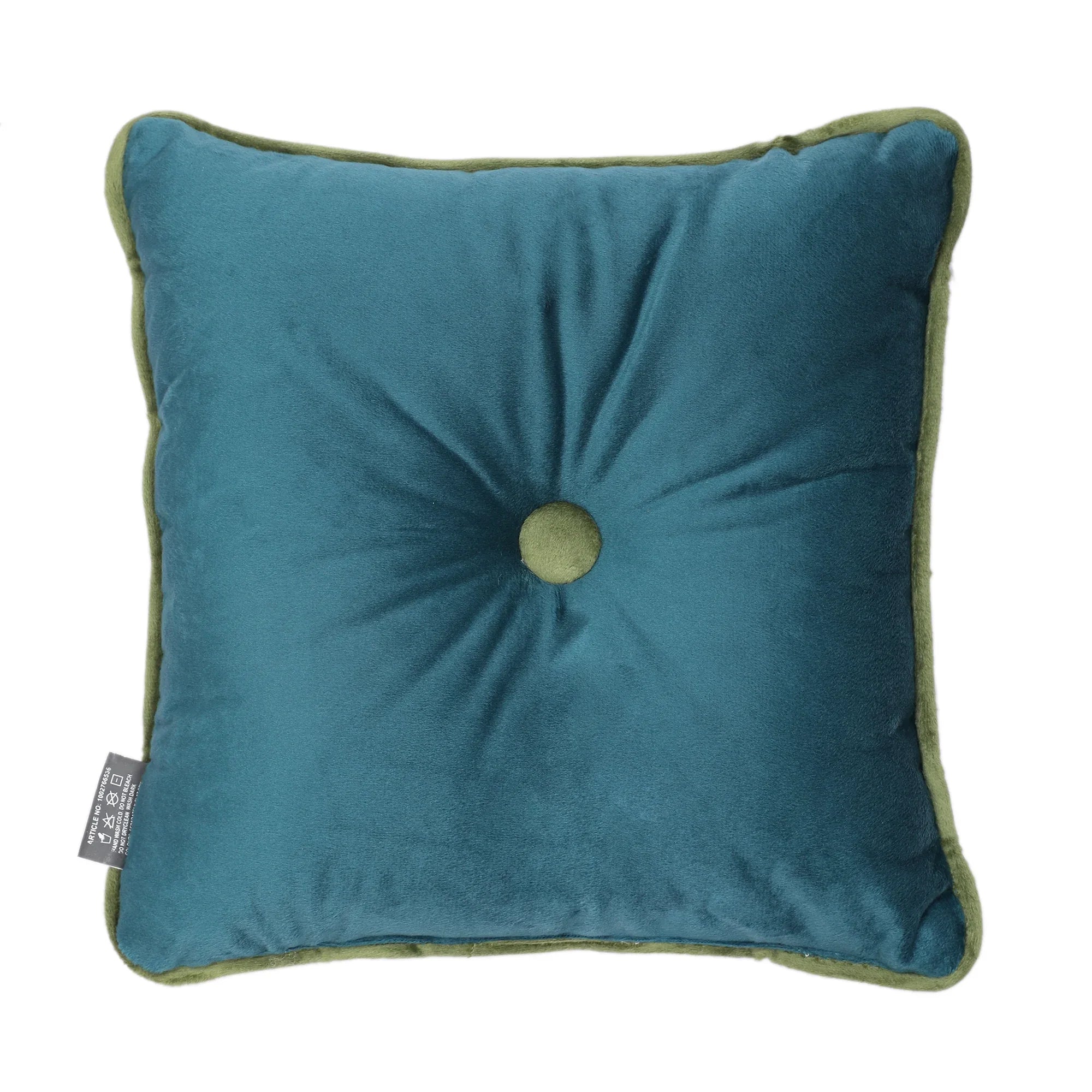 Velvet Solid Dori Filled Cushion Aqua, 30X30cm - HomeTown