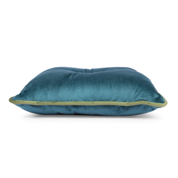 Velvet Solid Dori Filled Cushion Aqua, 30X30cm dimensions