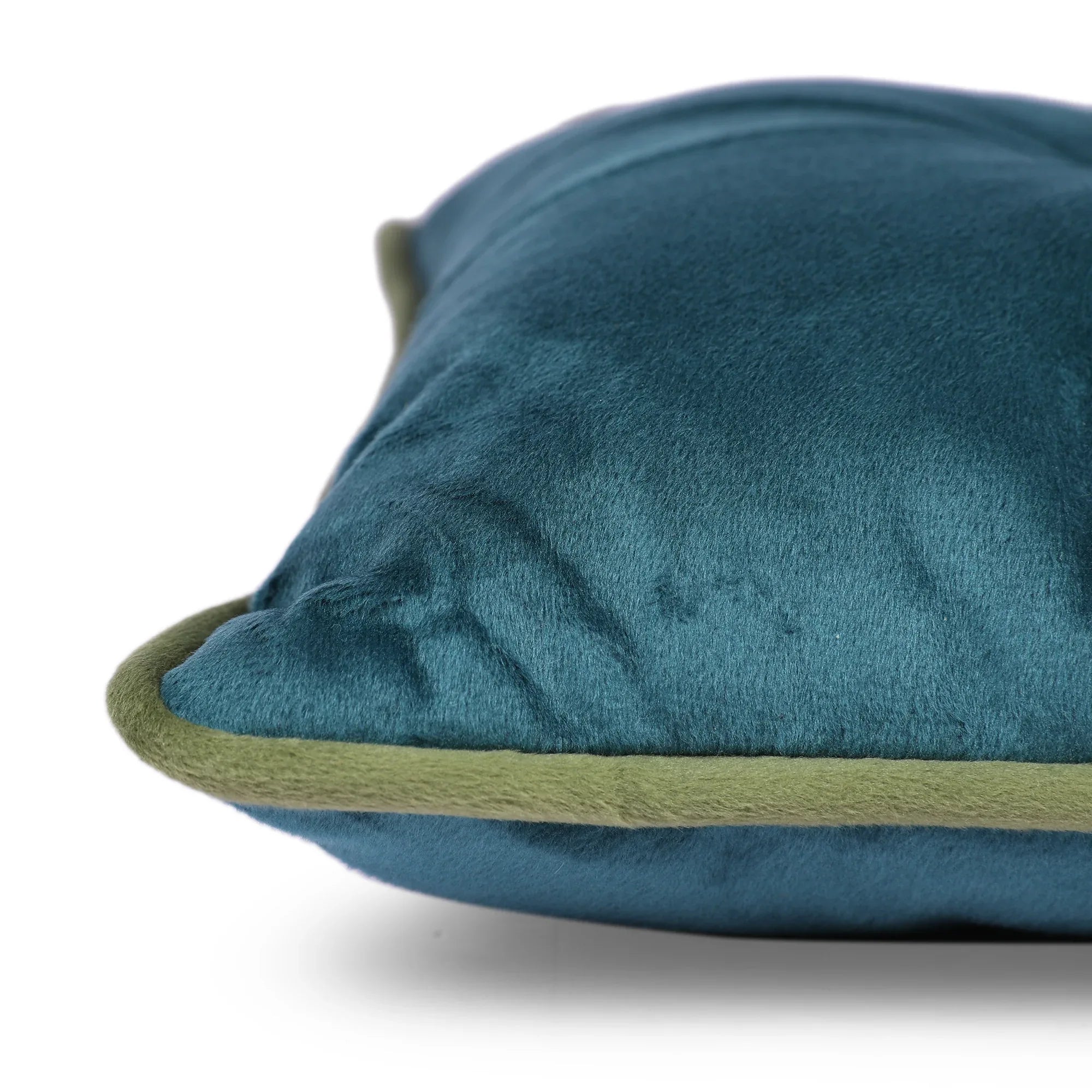 Velvet Solid Dori Filled Cushion Aqua, 30X30cm - HomeTown