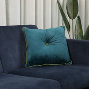 Velvet Solid Dori Filled Cushion Aqua, 40X40cm - HomeTown