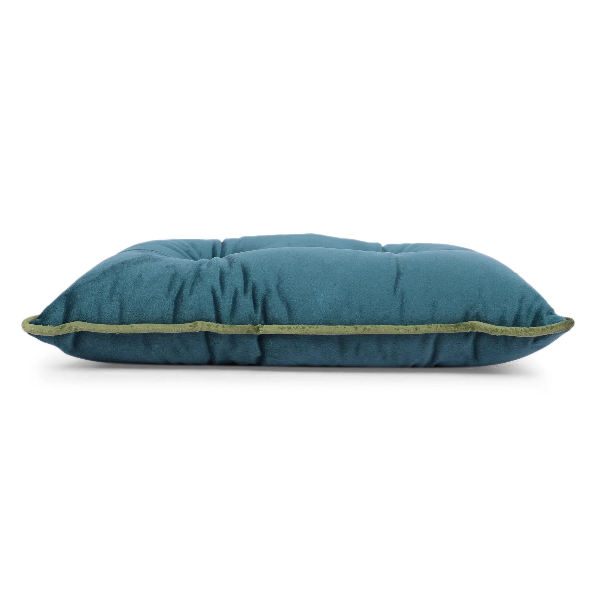 Velvet Solid Dori Filled Cushion Aqua, 30X45cm - HomeTown