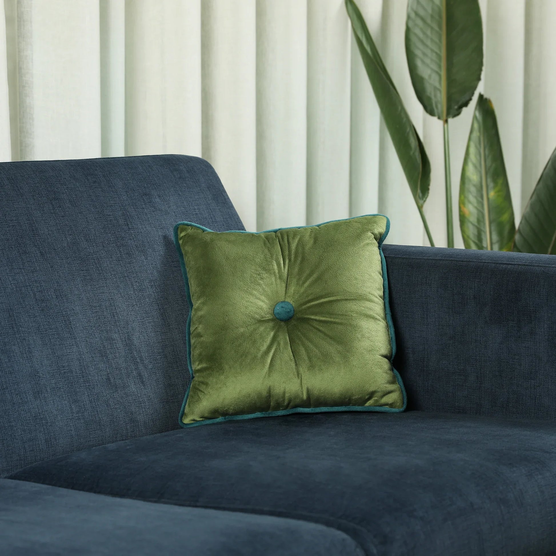 Velvet Solid Dori Filled Cushion Sage, 30X30cm – HomeTown