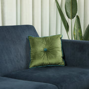 Velvet Solid Dori Filled Cushion Sage, 30X30cm - HomeTown