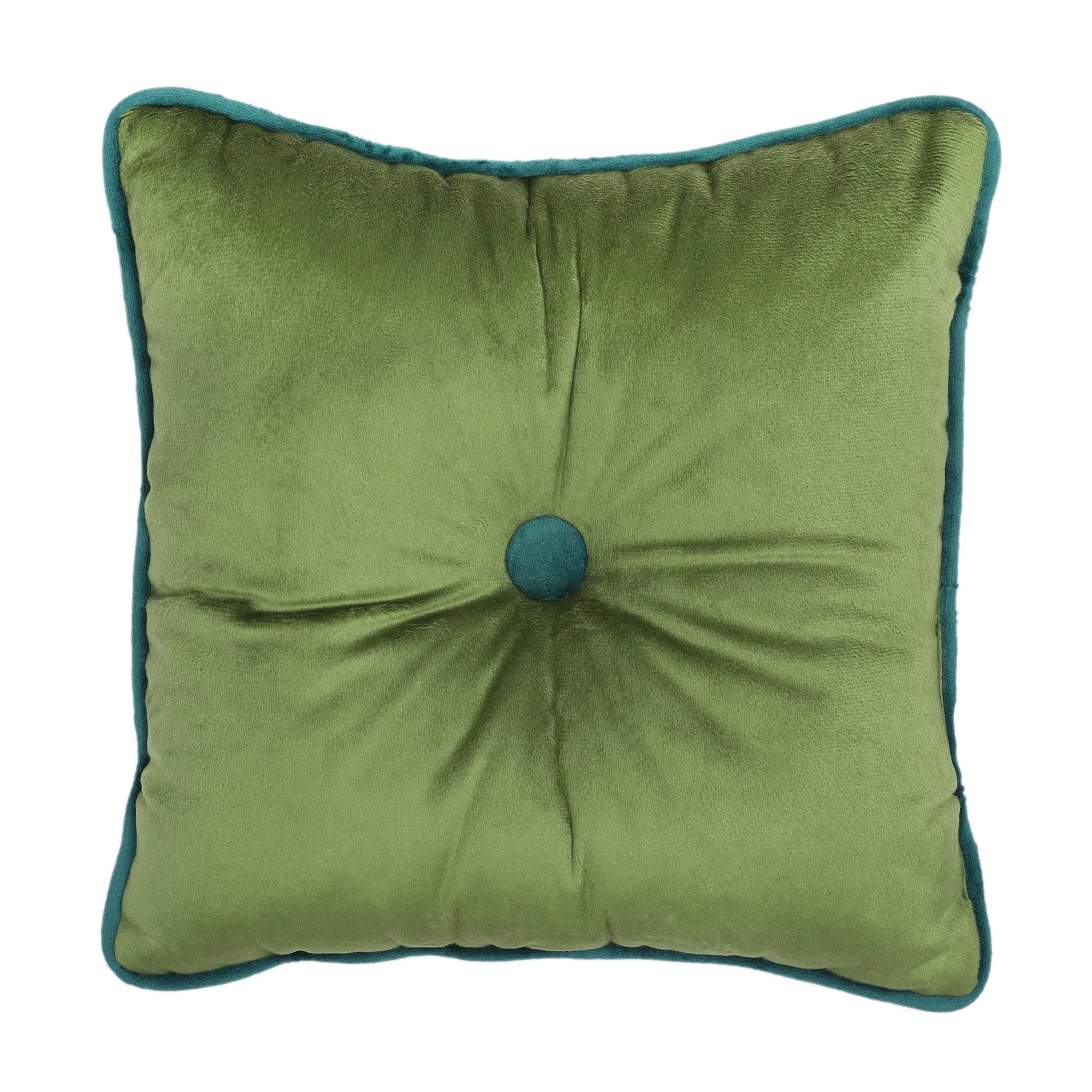 Velvet Solid Dori Filled Cushion Sage, 30X30cm - HomeTown