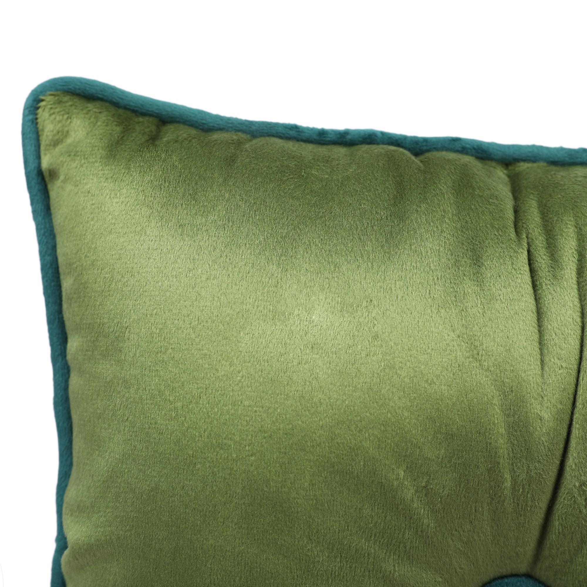 Velvet Solid Dori Filled Cushion Sage, 30X30cm - HomeTown