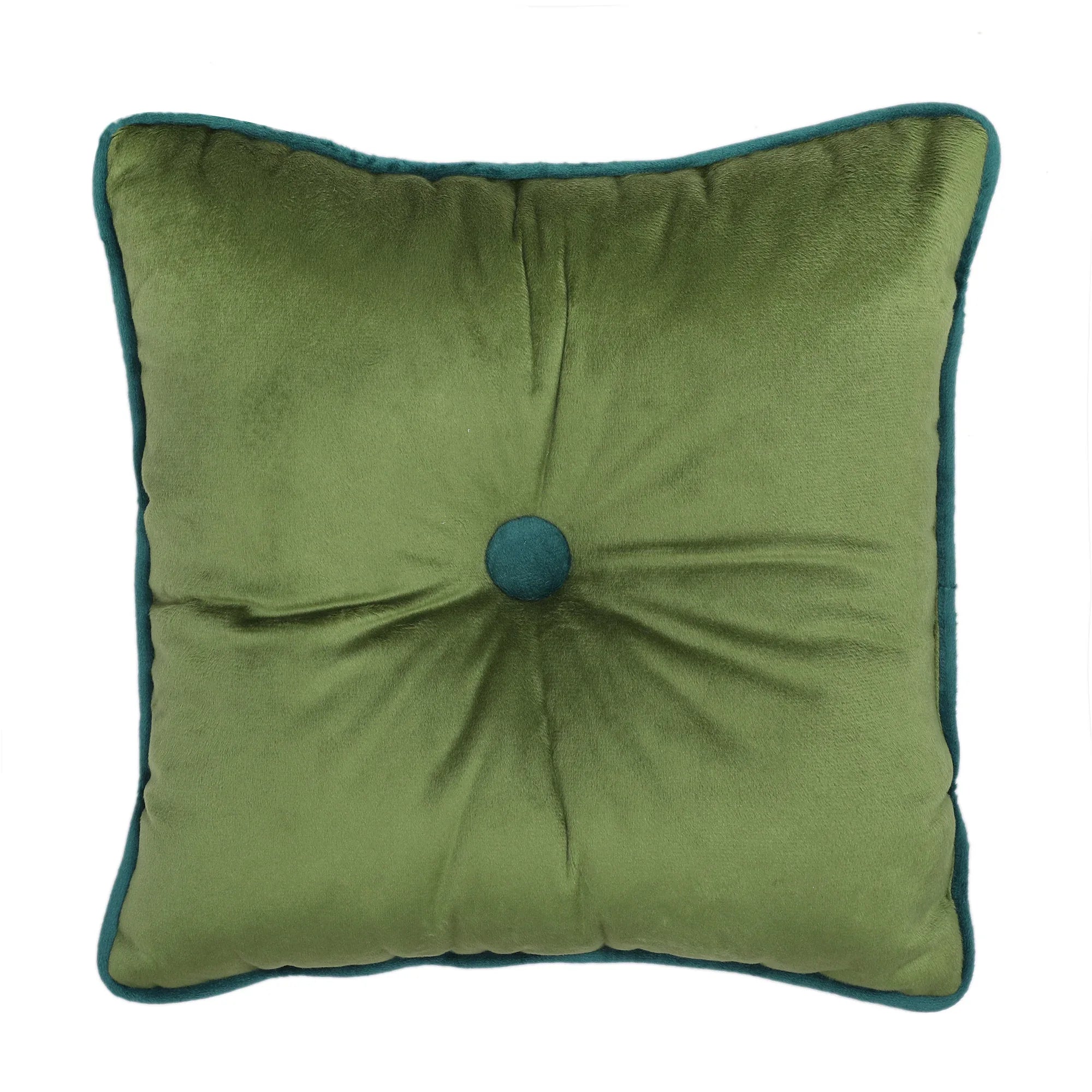 Velvet Solid Dori Filled Cushion Sage, 40X40cm - HomeTown