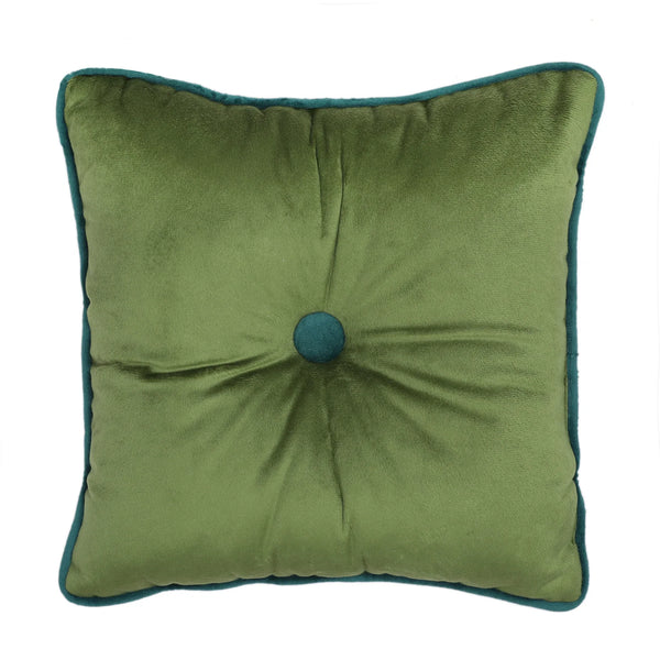 Velvet Solid Dori Filled Cushion Sage, 40X40cm dimensions