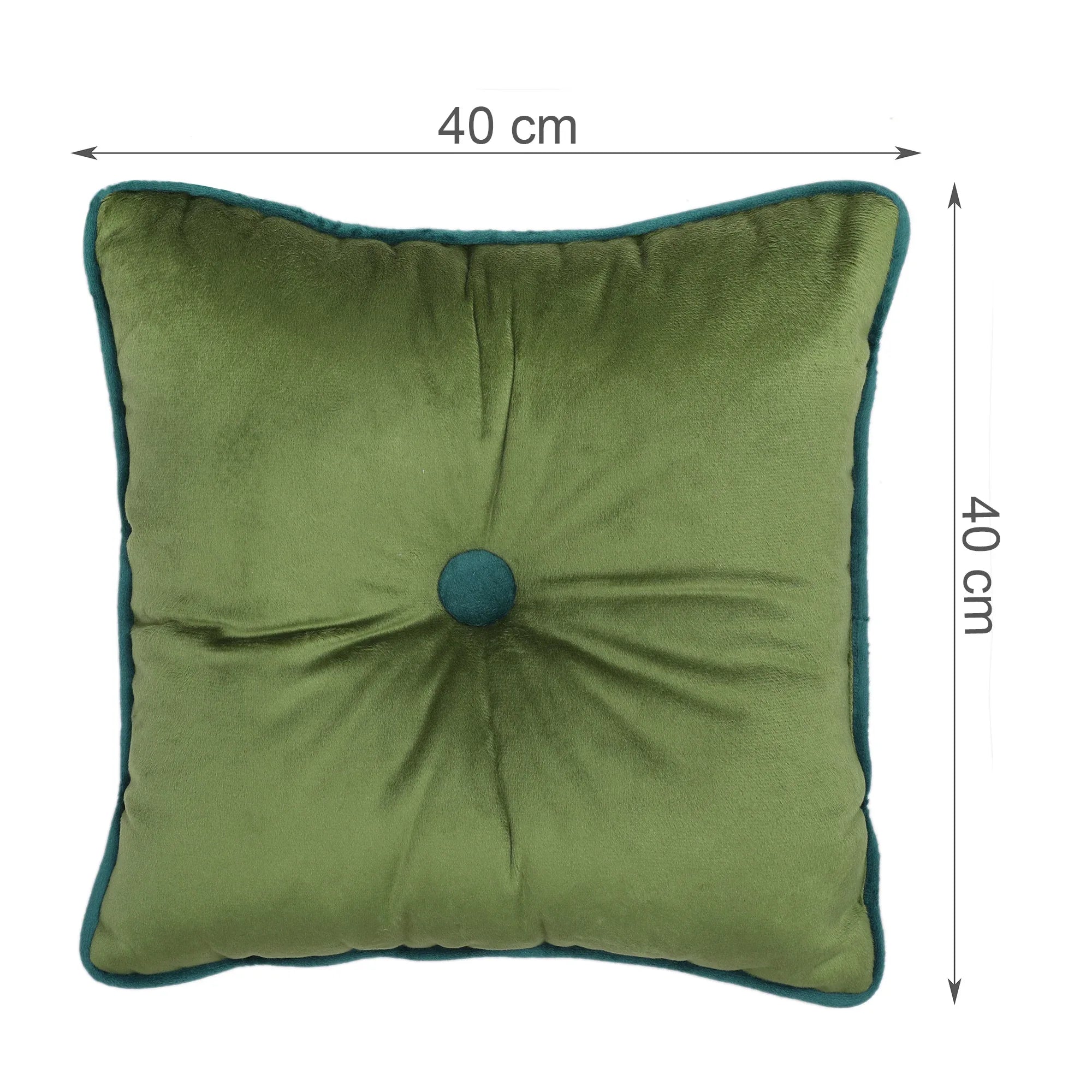 Velvet Solid Dori Filled Cushion Sage, 40X40cm - HomeTown