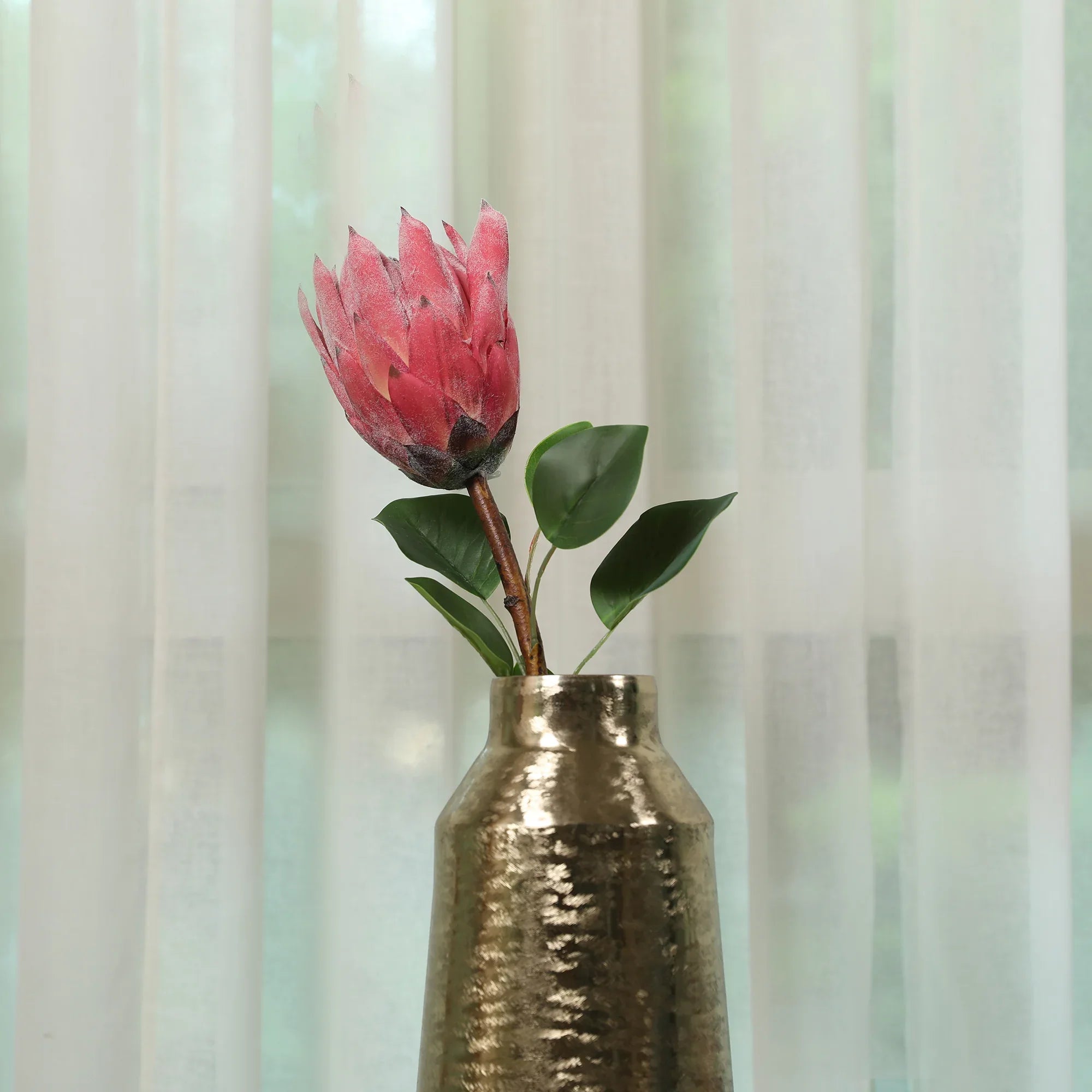 Blume Artificial Flower Protea Stem 66cm in Pink Colour By Living Essence - HomeTown