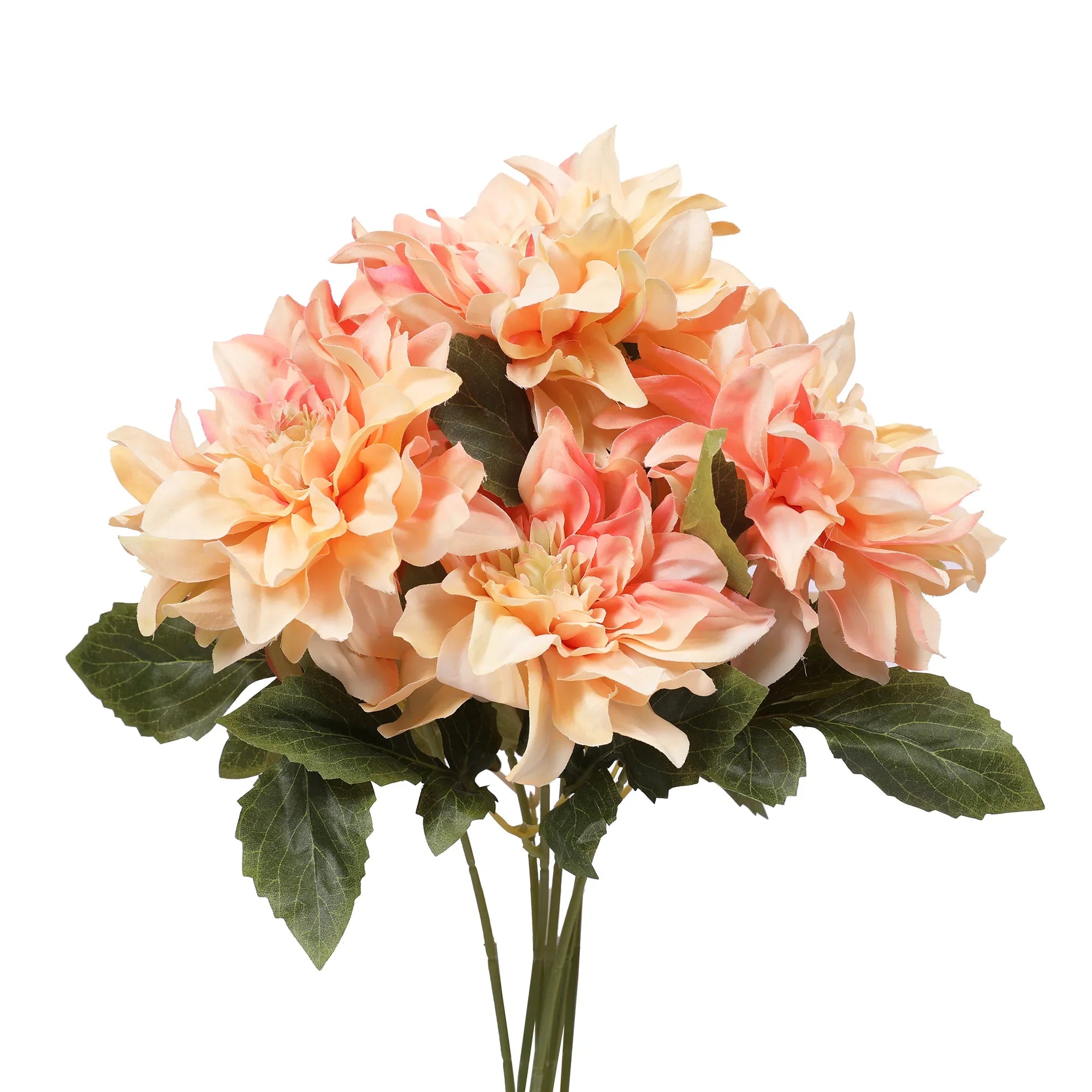Blume Artificial Flower Dahlia Bunch 48cm in Peach Colour By Living Essence - HomeTown