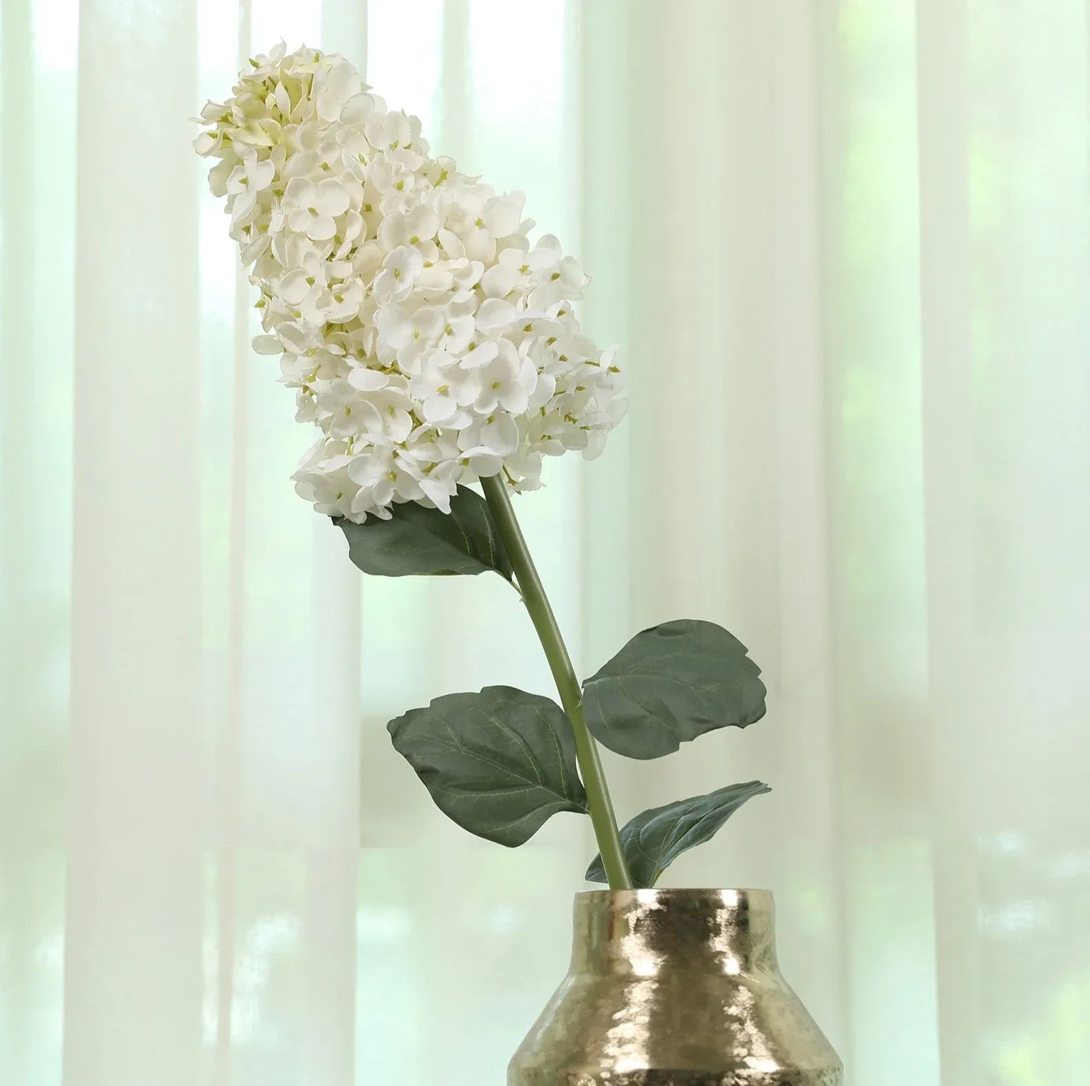 Blume Artificial Flower Hydrangea Stem 88cm in White Colour By Living Essence - HomeTown