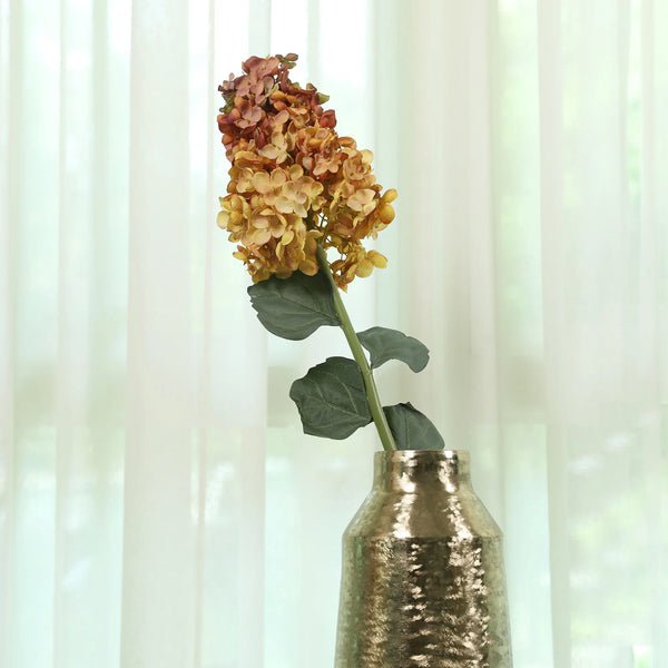 Blume Artificial Flower Hydrangea Stem 88cm in Yellow Colour By Living Essence dimensions