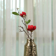 Blume Artificial Flower Magnolia Stem 94cm in Red Colour By Living Essence - HomeTown