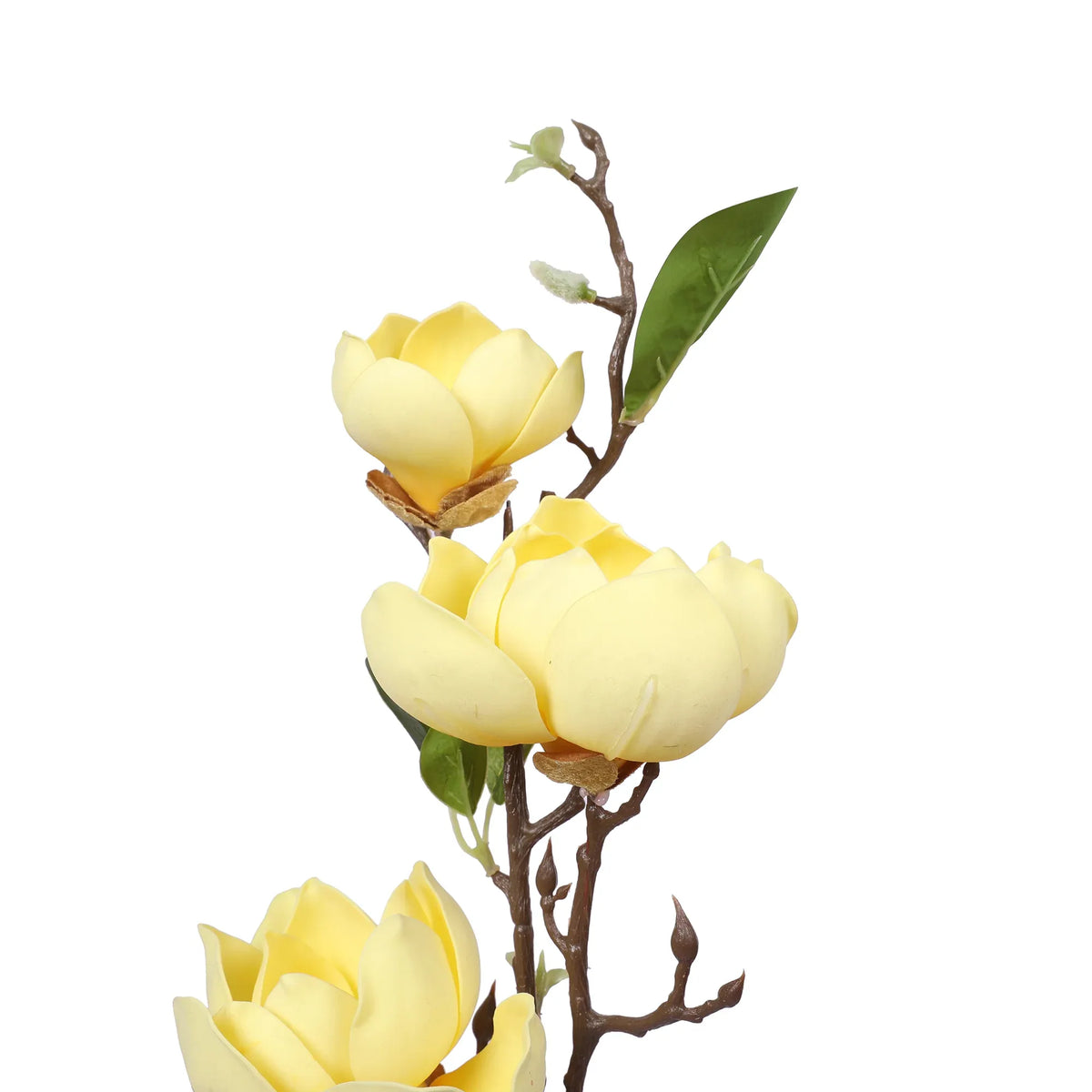 Blume Artificial Flower Magnolia Stem 94cm in Yellow Colour By Living Essence - HomeTown