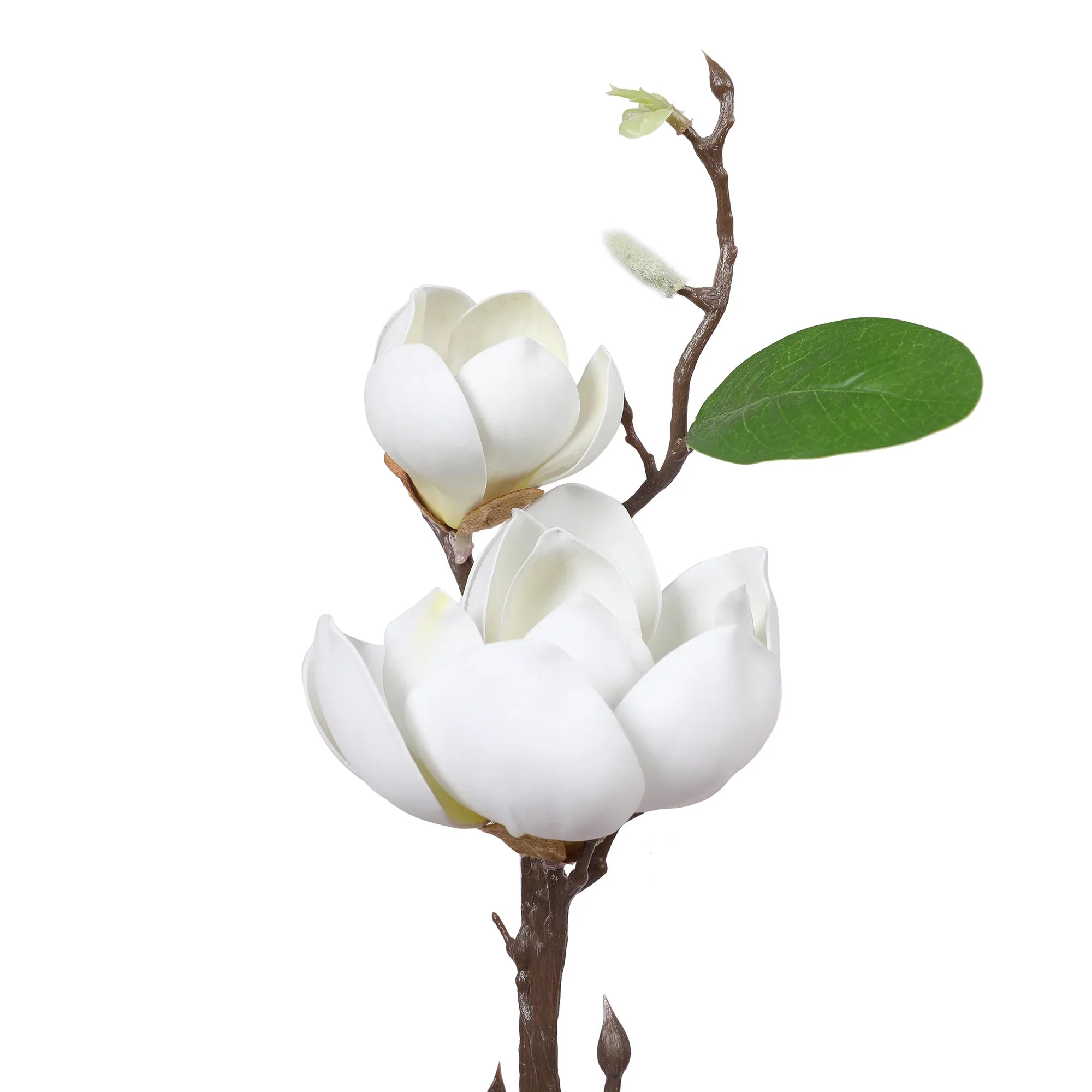 Blume Artificial Flower Magnolia Stem 94cm in White Colour By Living Essence