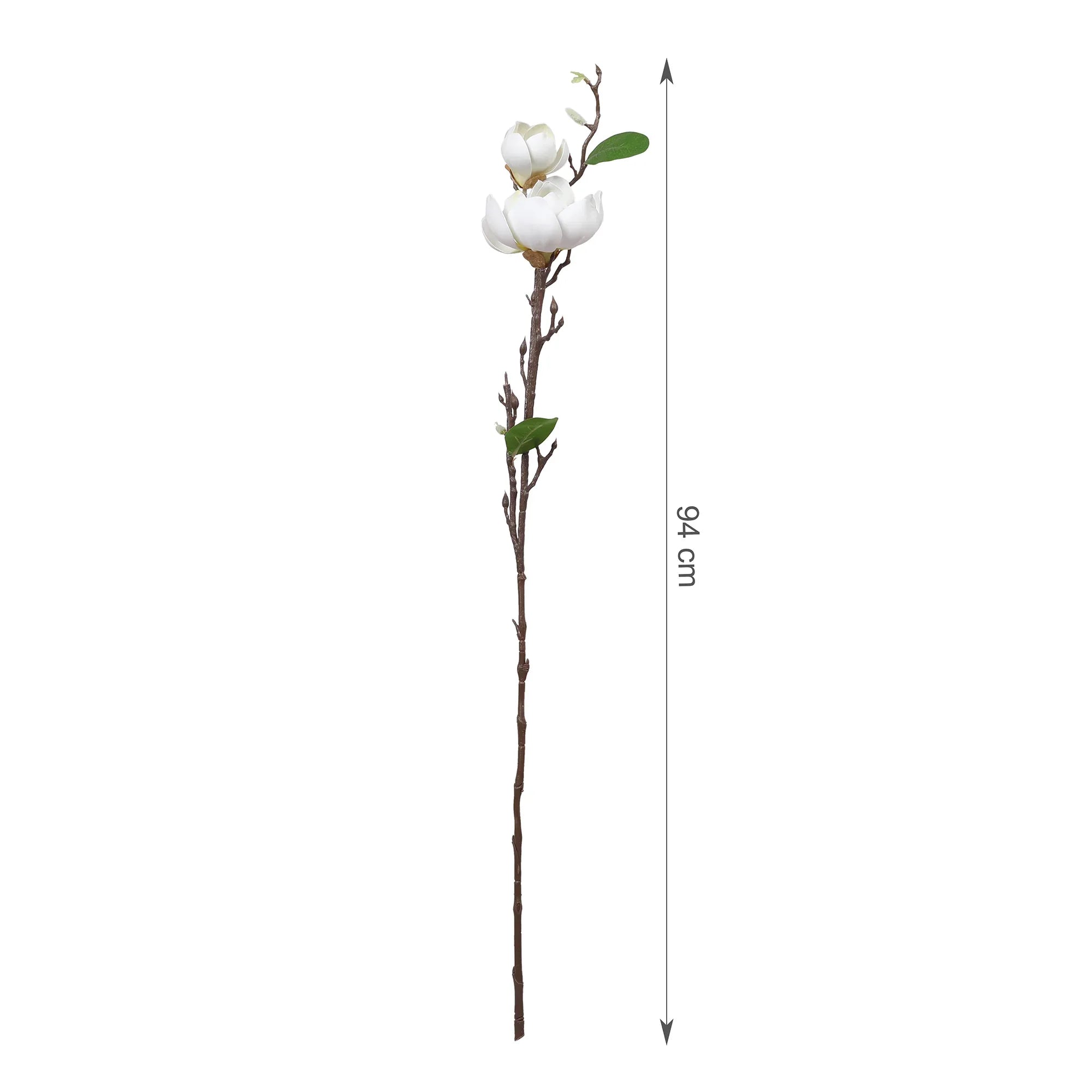 Blume Artificial Flower Magnolia Stem 94cm in White Colour By Living Essence