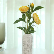 Blume Artificial Flower Peony Stem 74cm in Yellow Colour By Living Essence - HomeTown