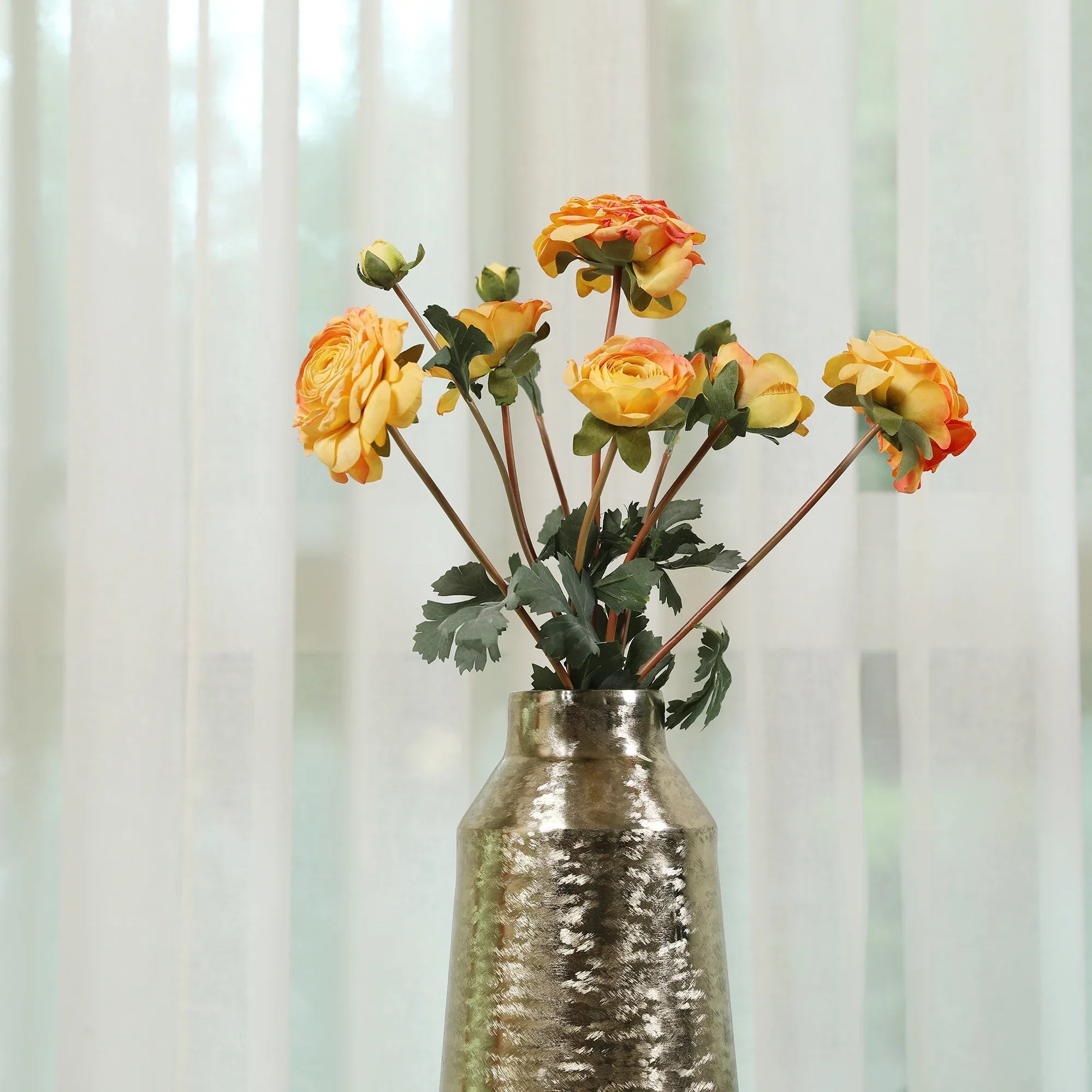 Blume Artificial Flower Rose Bunch 58cm in Yellow Colour By Living Essence - HomeTown