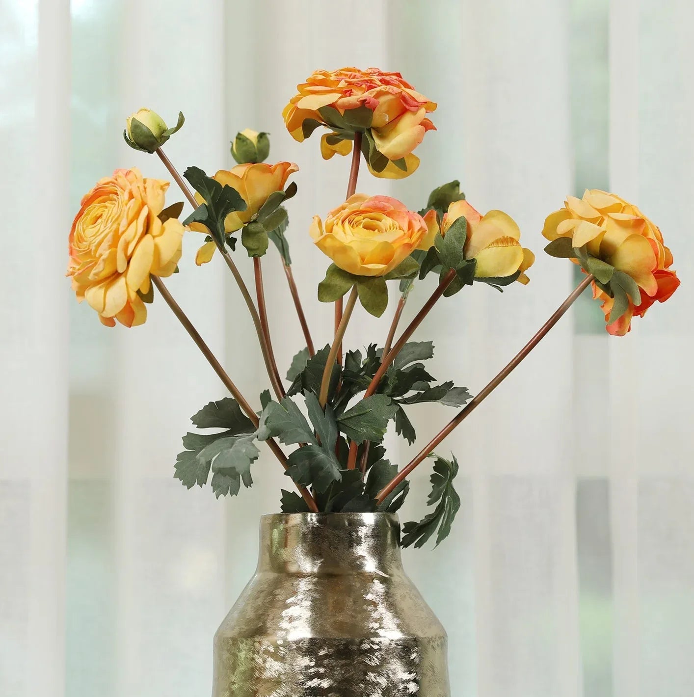 Blume Artificial Flower Rose Bunch 58cm in Yellow Colour By Living Essence - HomeTown