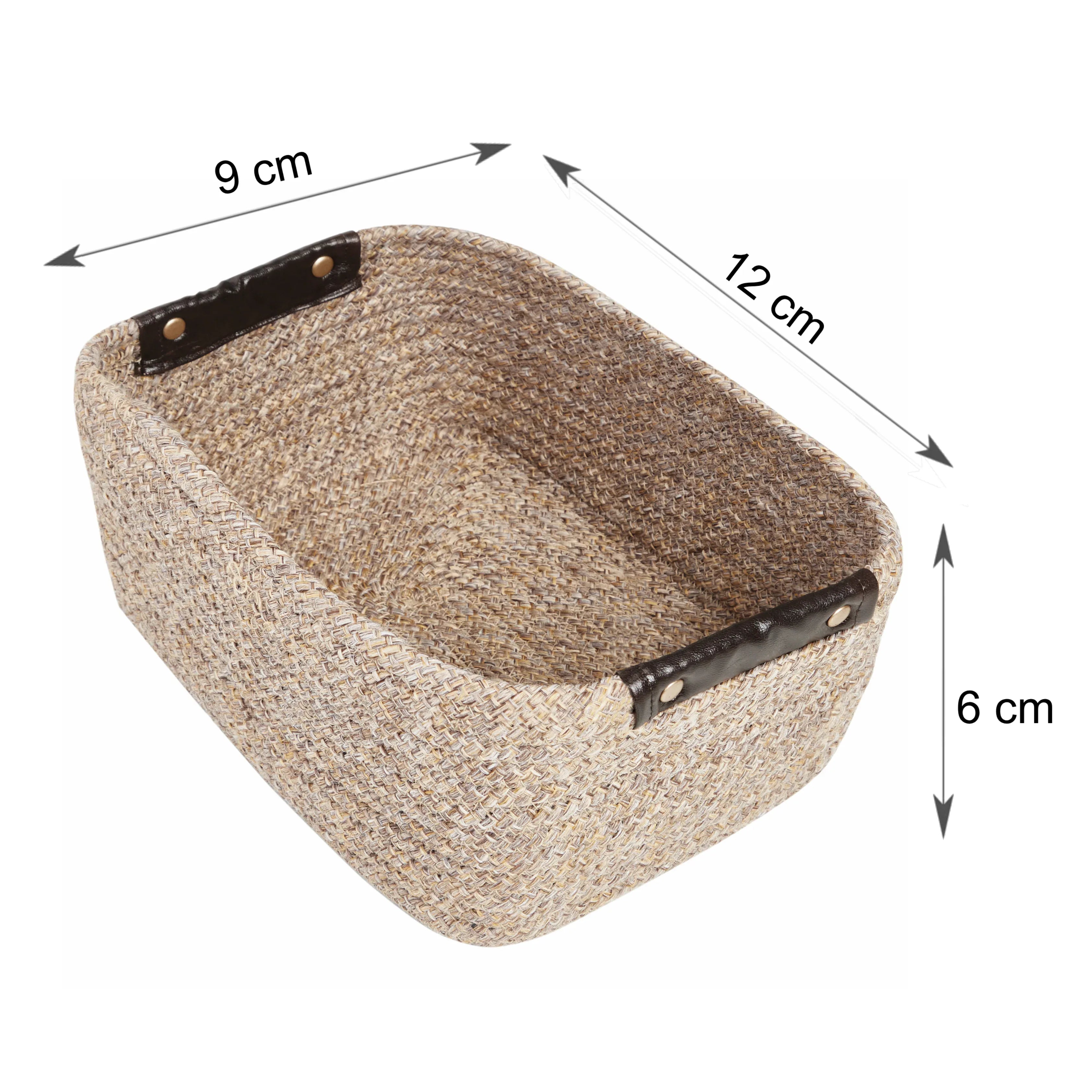 Kenso Polypropylene Organizer Basket Large in Beige Colour by Living Essence