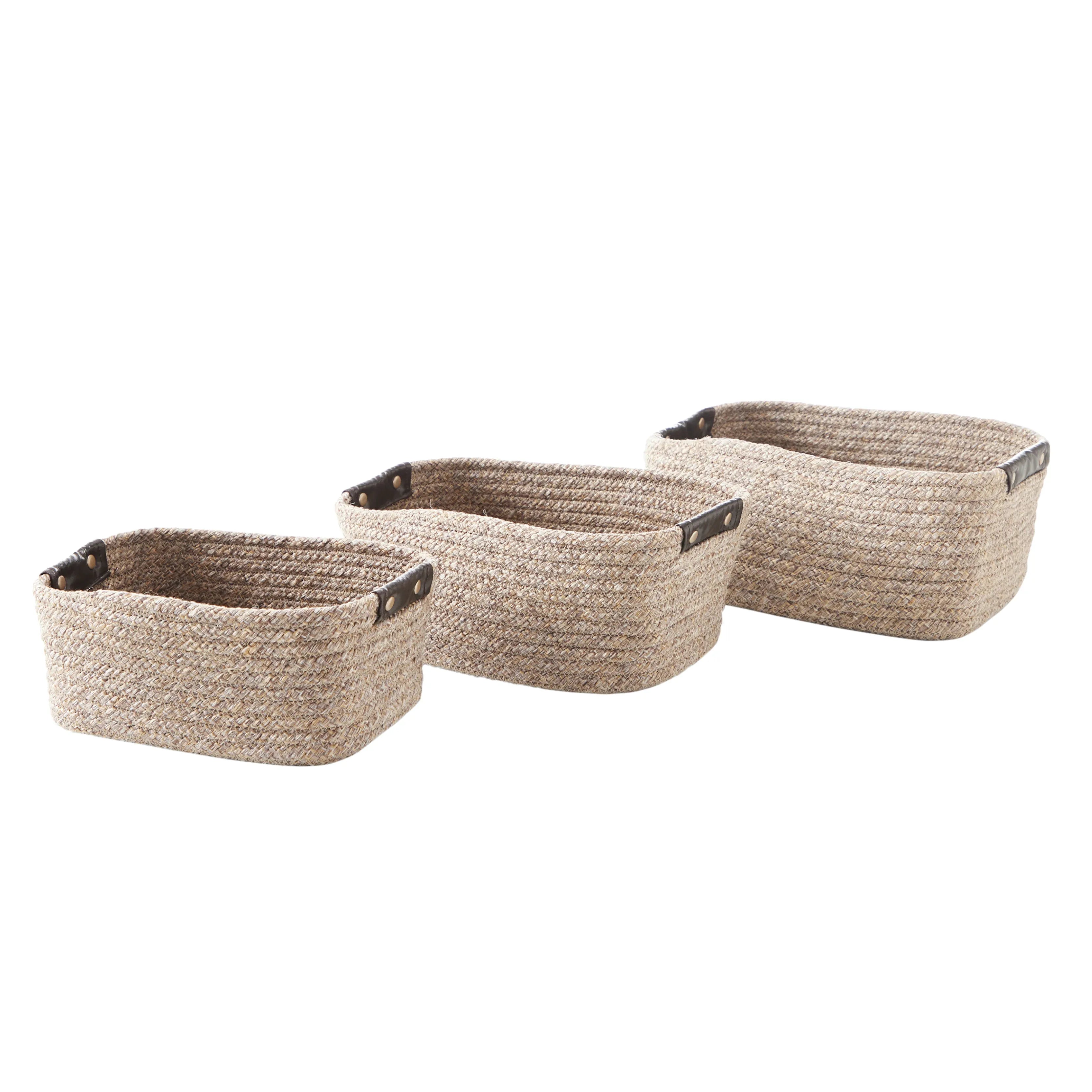 Kenso Polypropylene Organizer Basket Large in Beige Colour by Living Essence